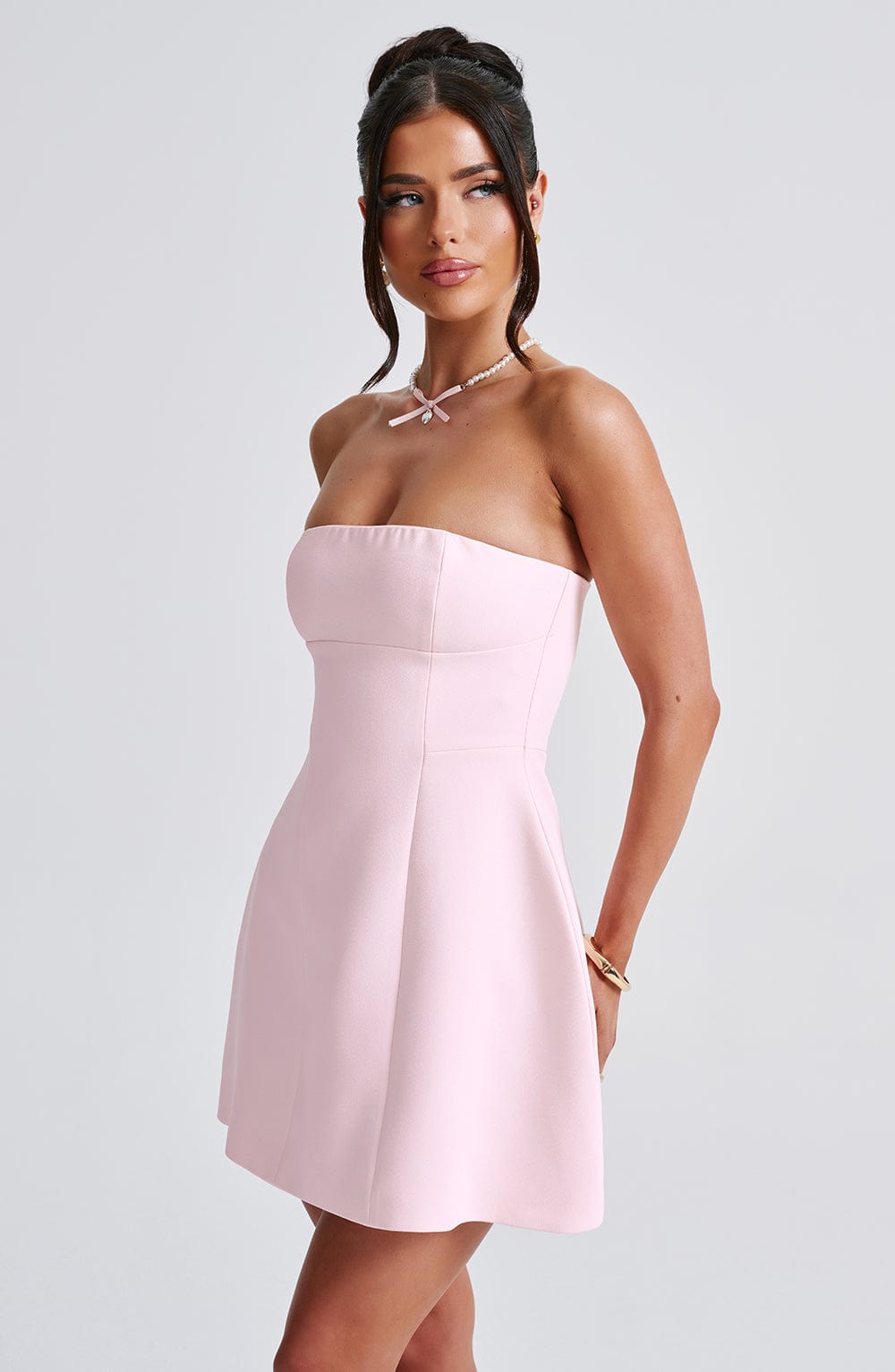 Pembe Asha Mini Elbise