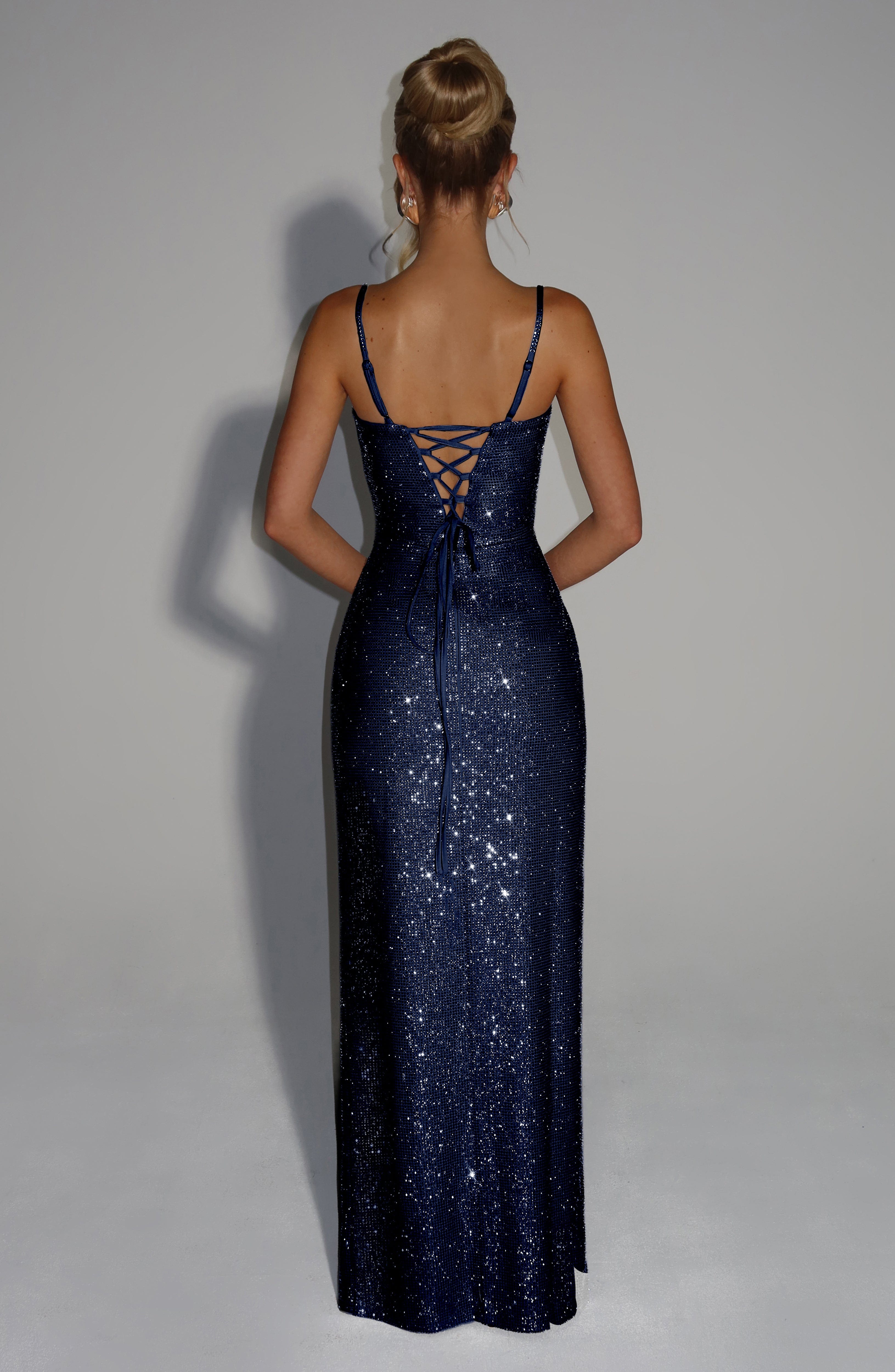 Ashton Lacivert Maxi Elbise