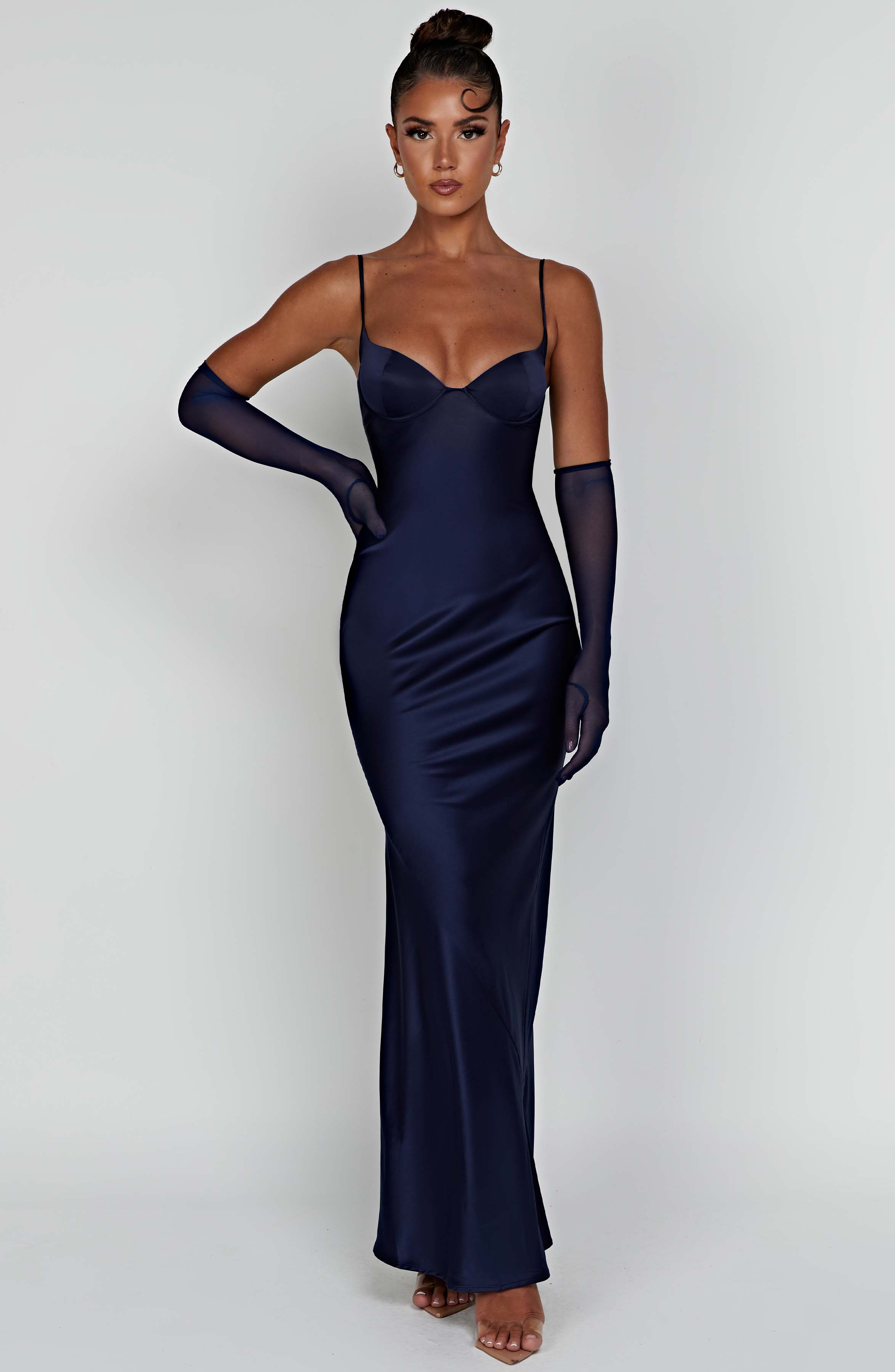 Athena Lacivert Maxi Elbise