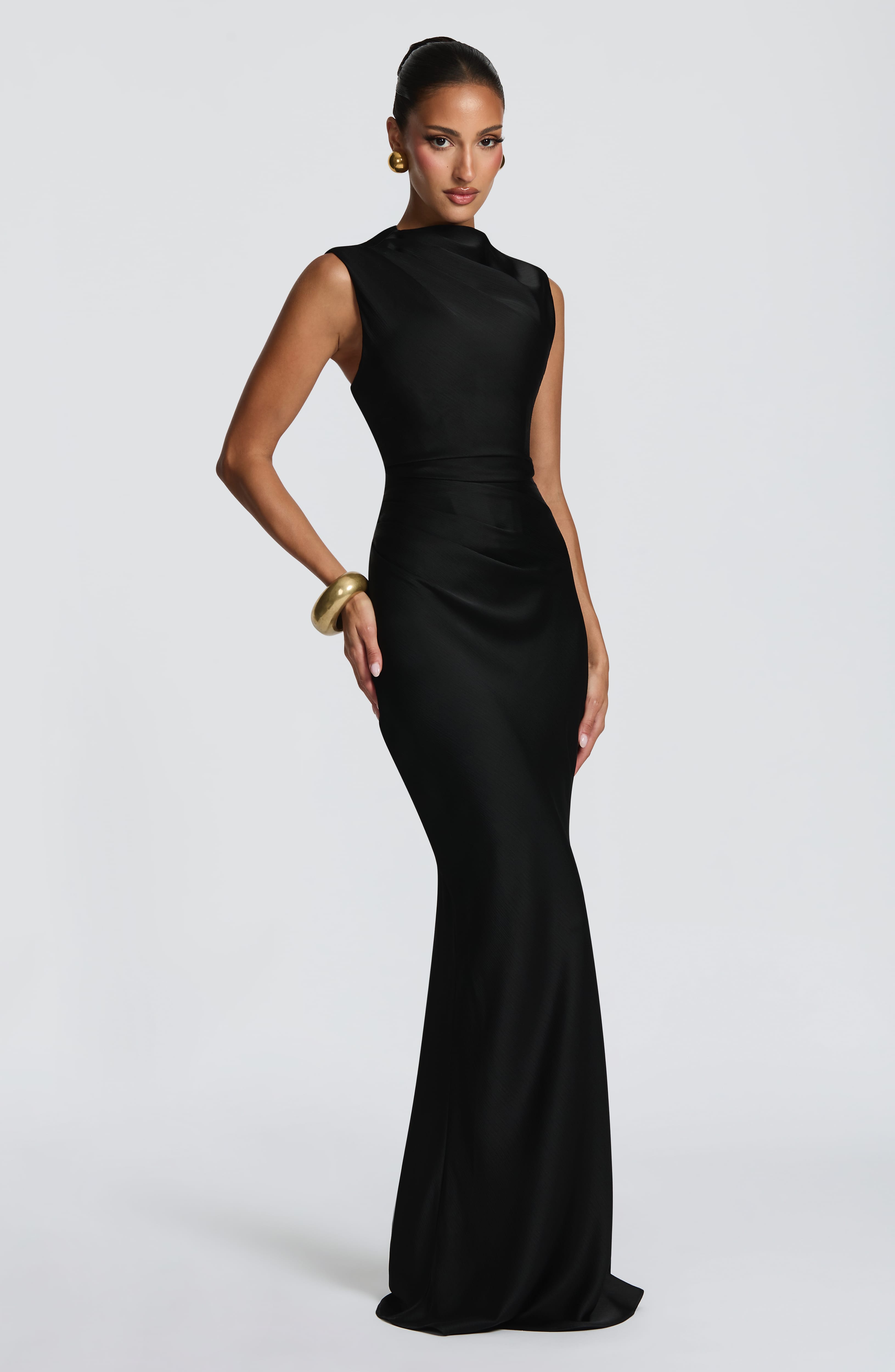 Avielle Siyah Maxi Elbise