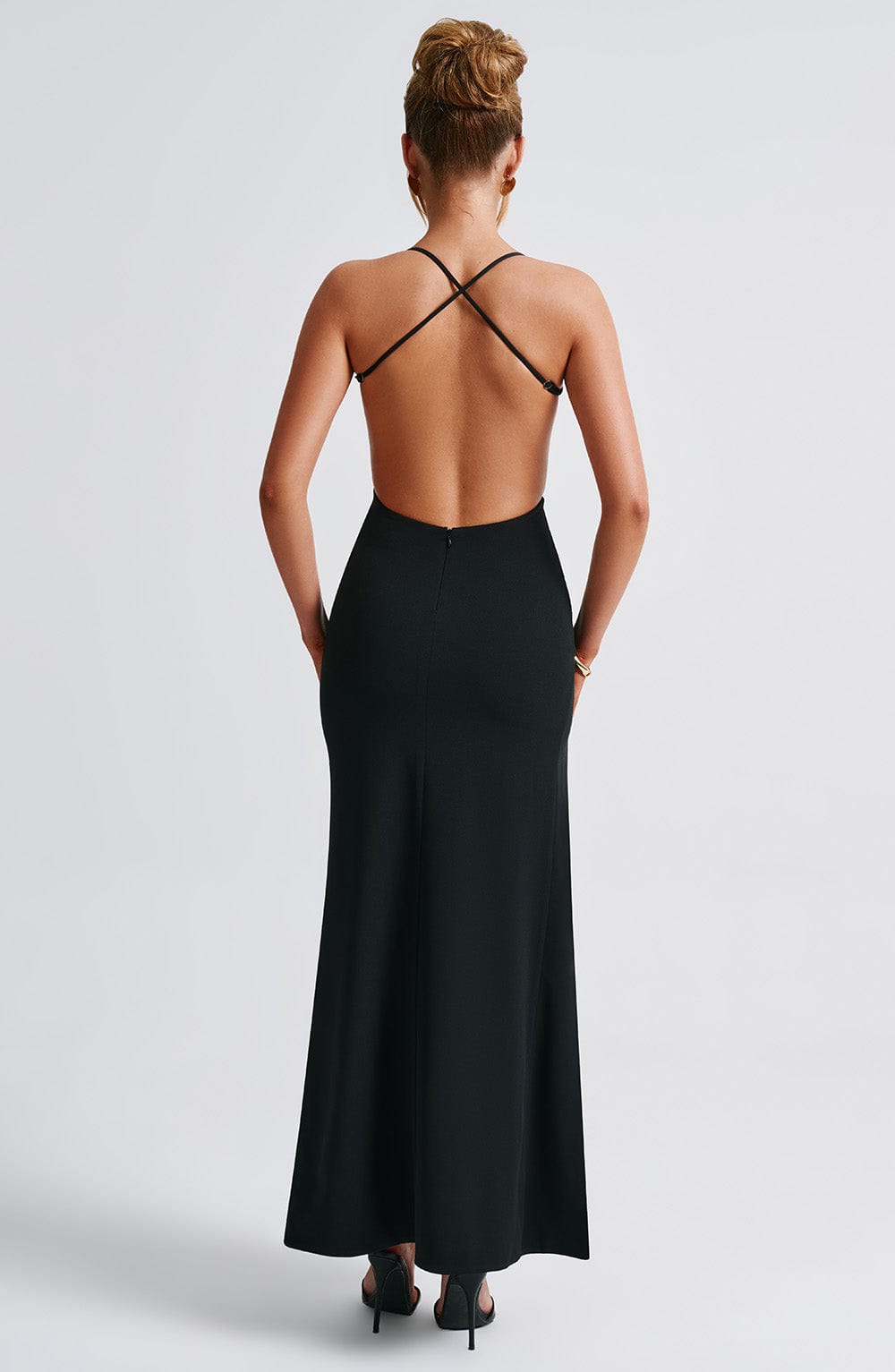 Beatrix Maxi Siyah Elbise