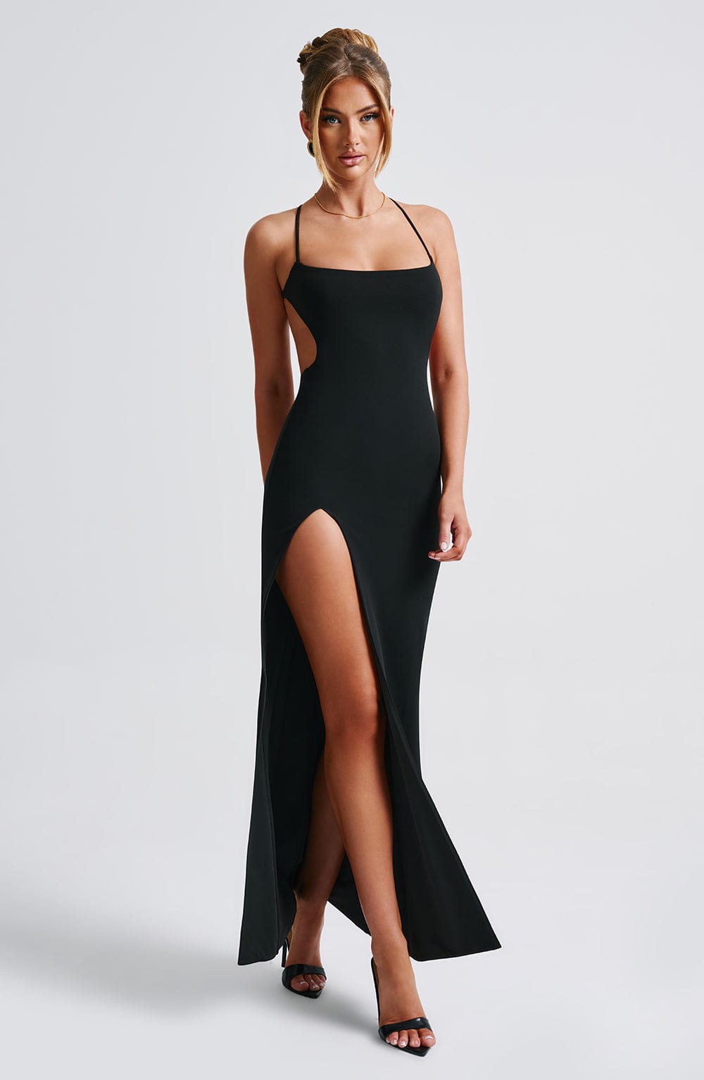 Beatrix Maxi Siyah Elbise