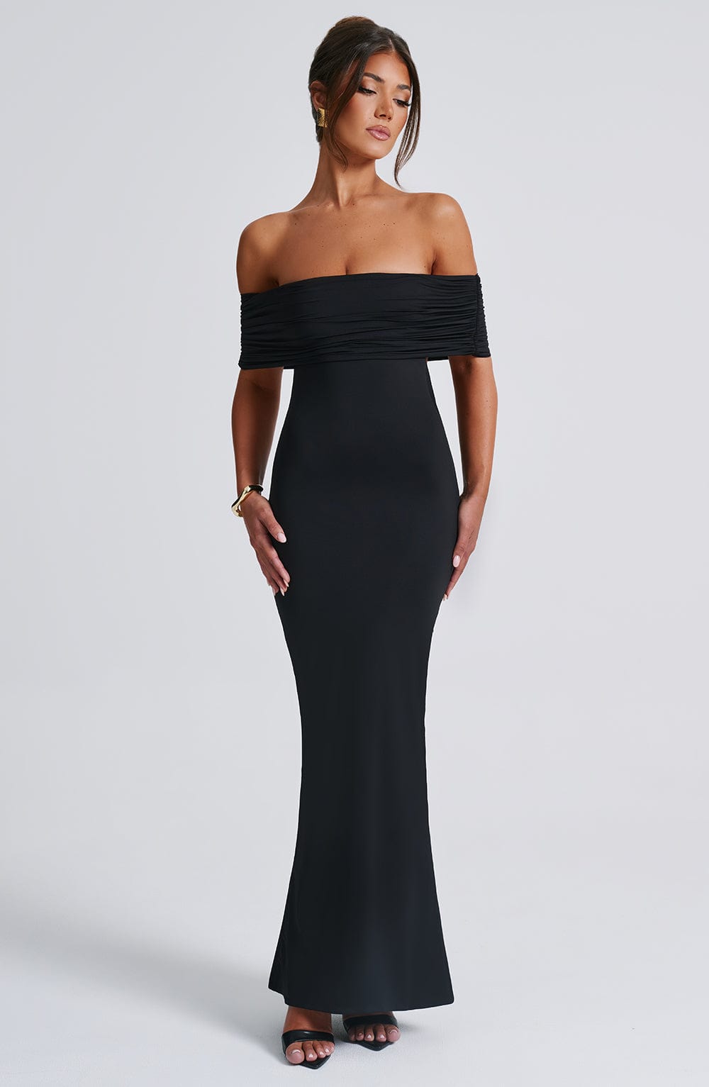 Belinda Siyah Maxi Elbise
