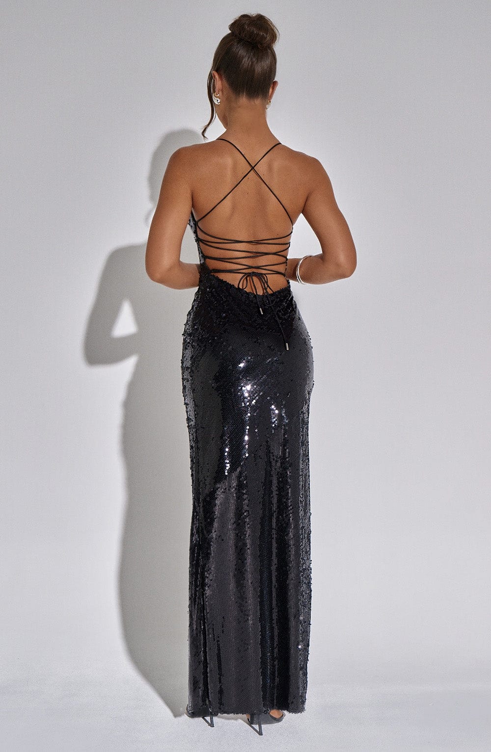 Siyah Bells Maxi Elbise