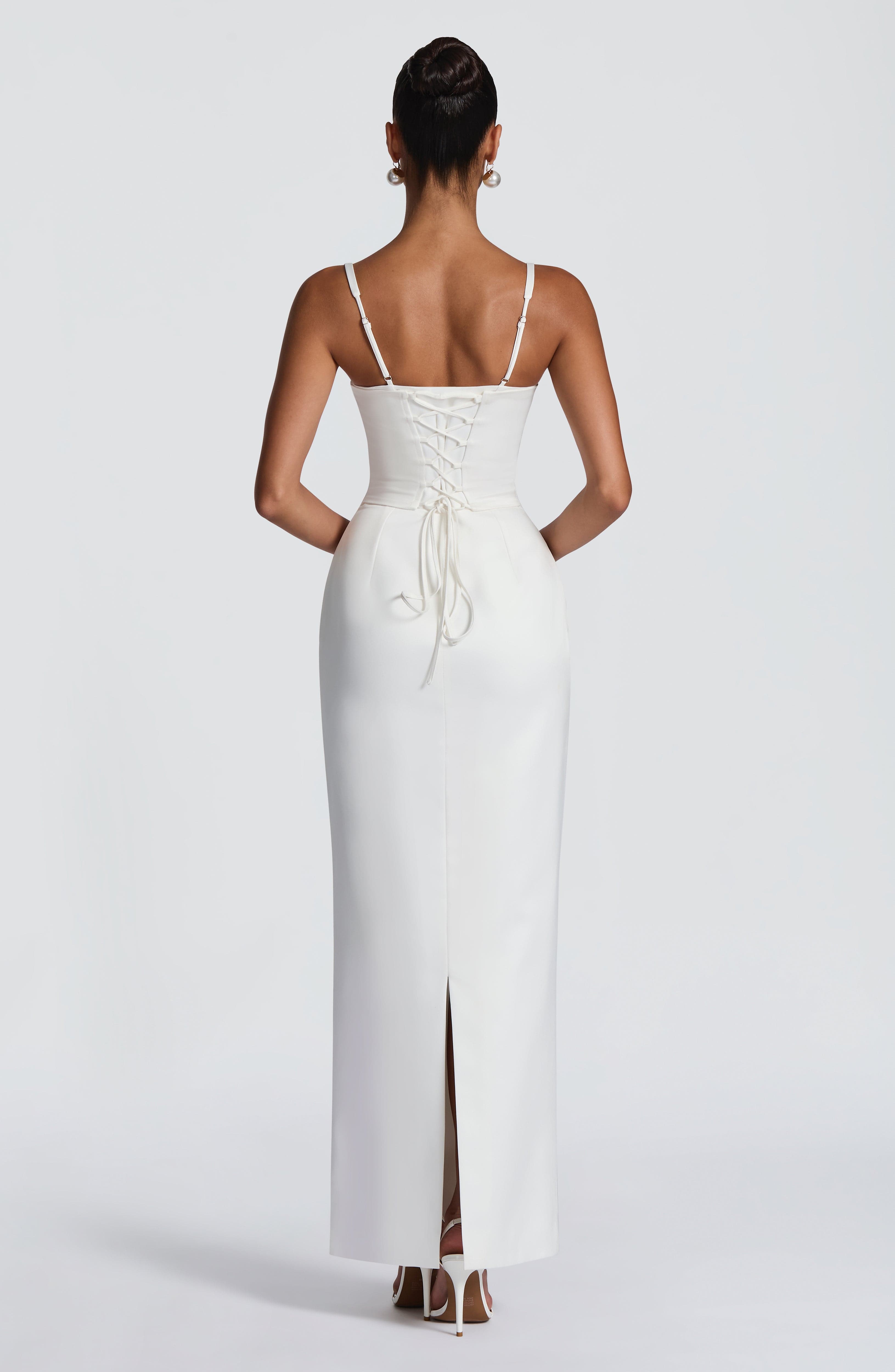 Bennett Maxi Krem Elbise