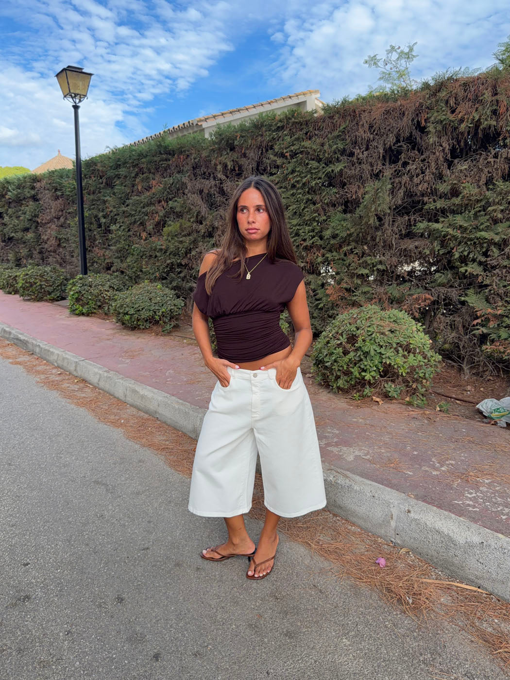 Inga Beyaz Bermuda Şort