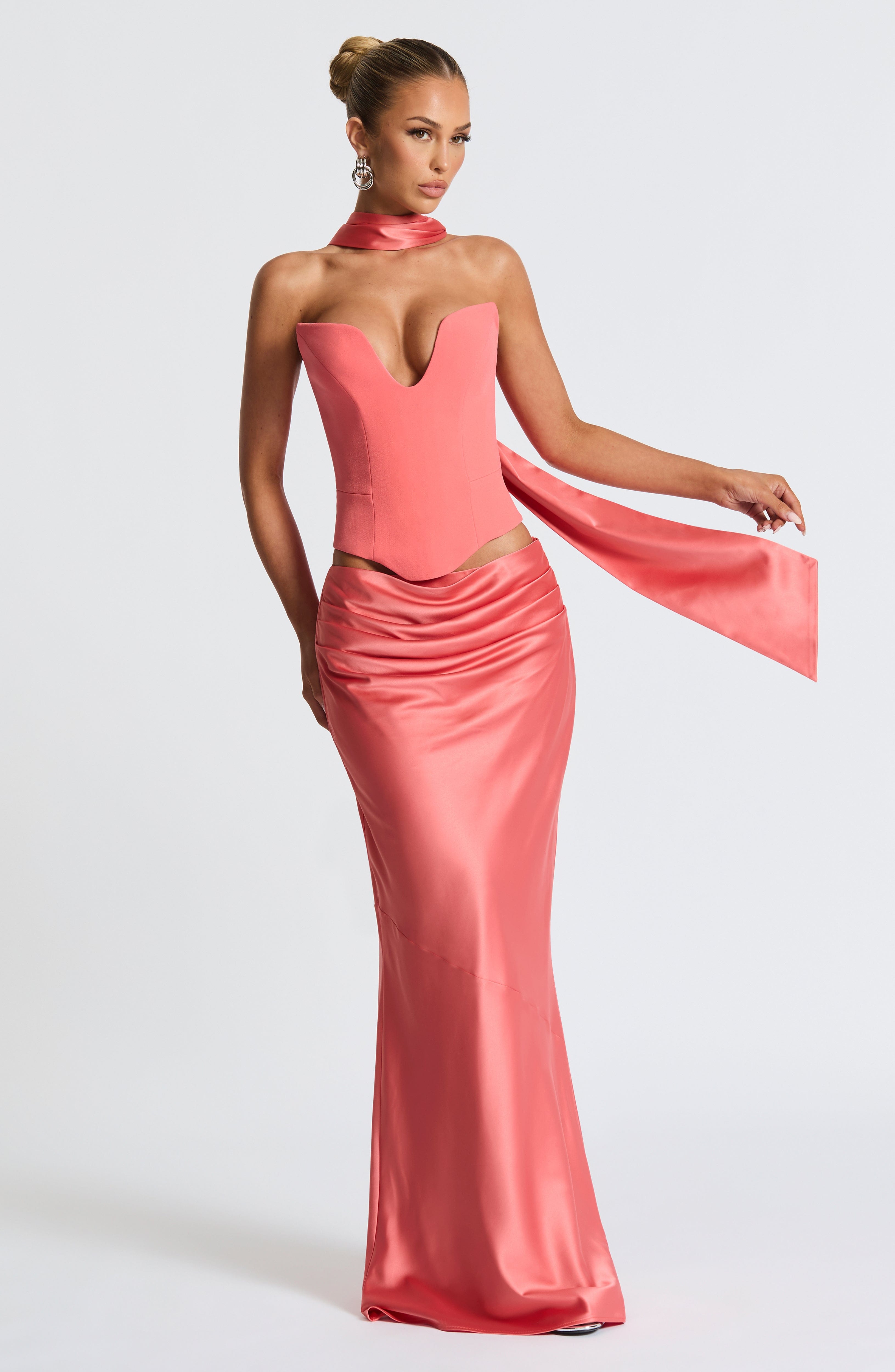 Bernadette Mercan Pembe Maxi Etek