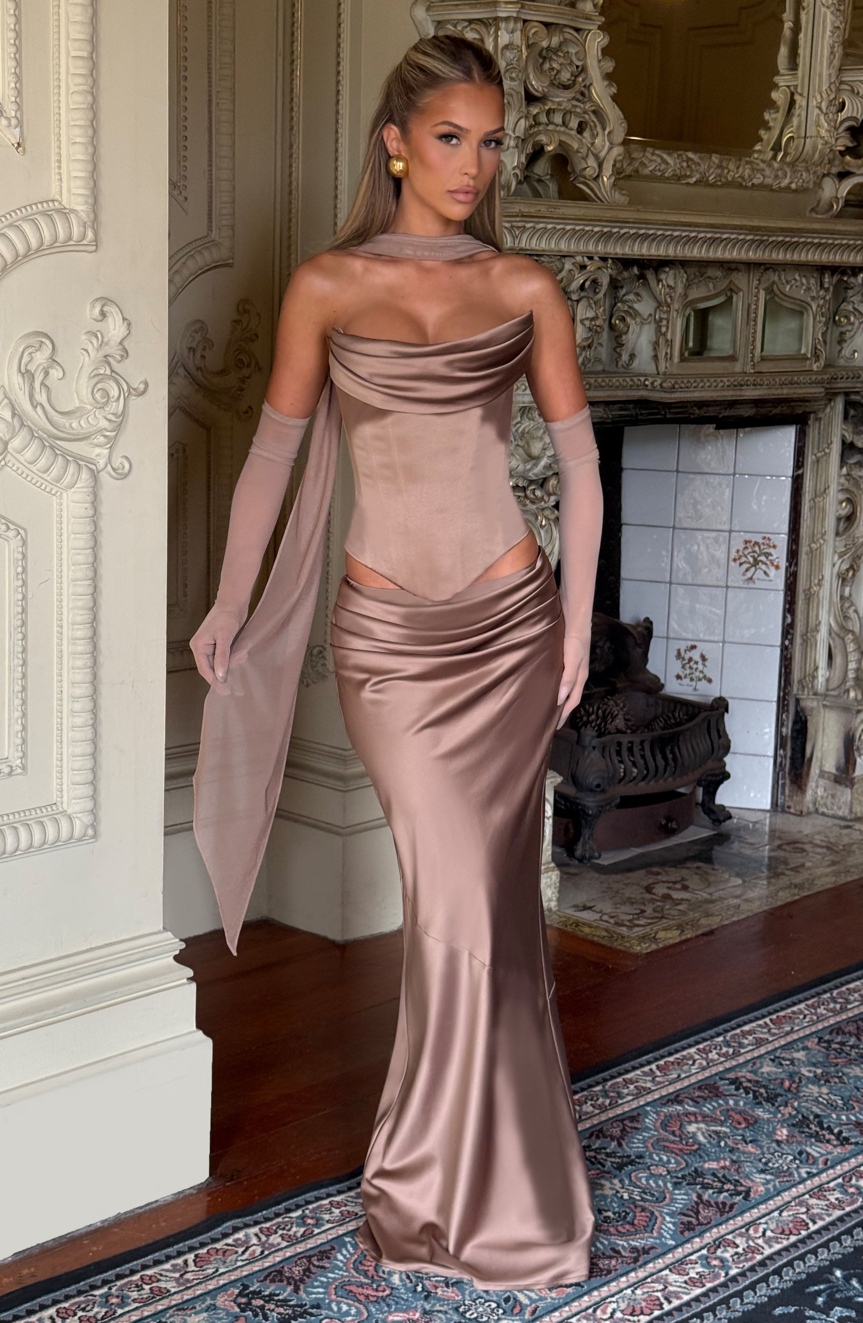 Bernadette Maxi Kahverengi Etek