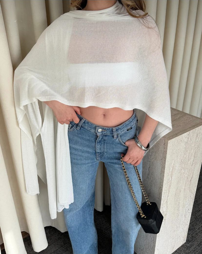 Aura Draped Cape Top