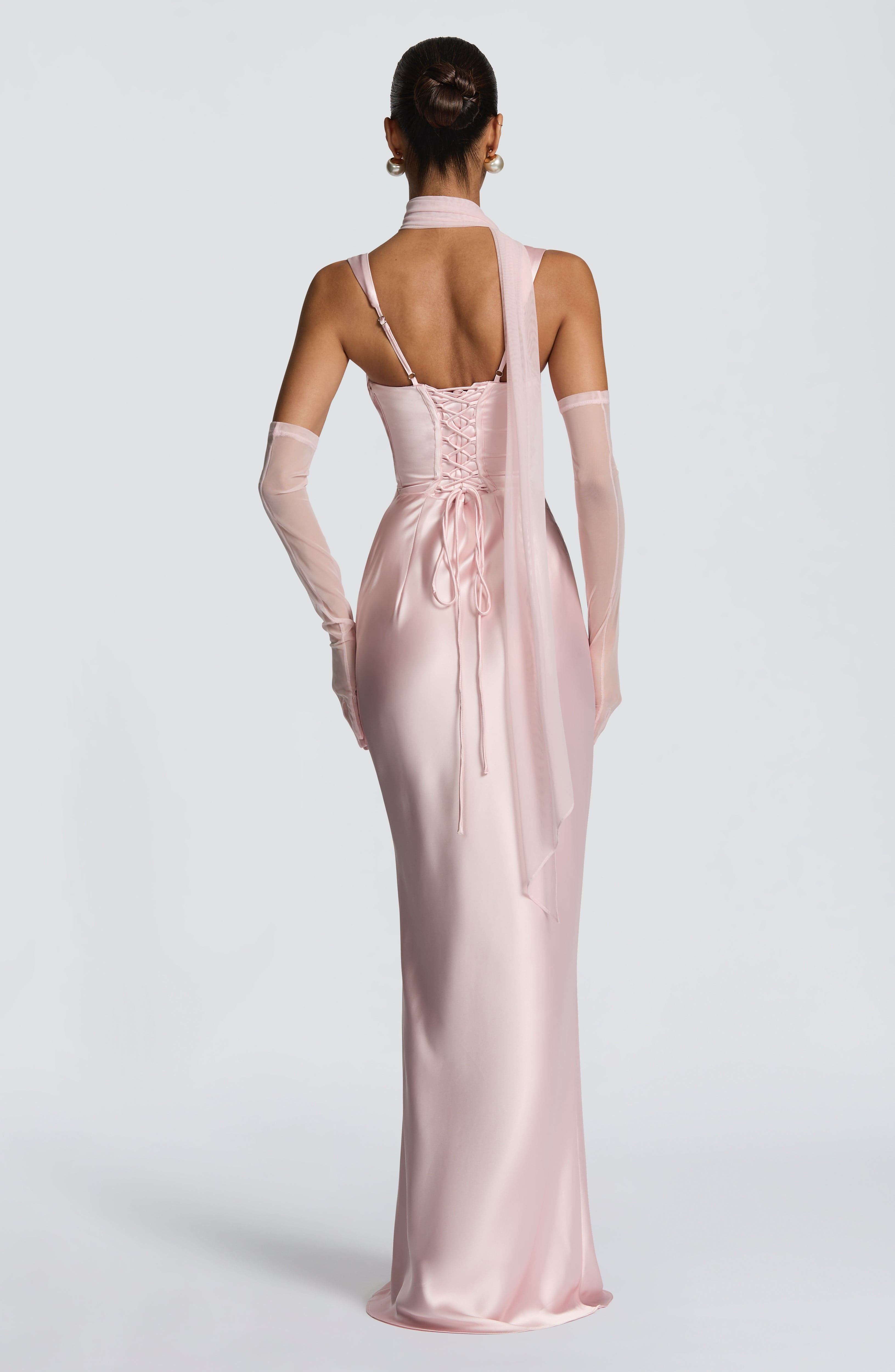 Calanthe Pembe Maxi Elbise