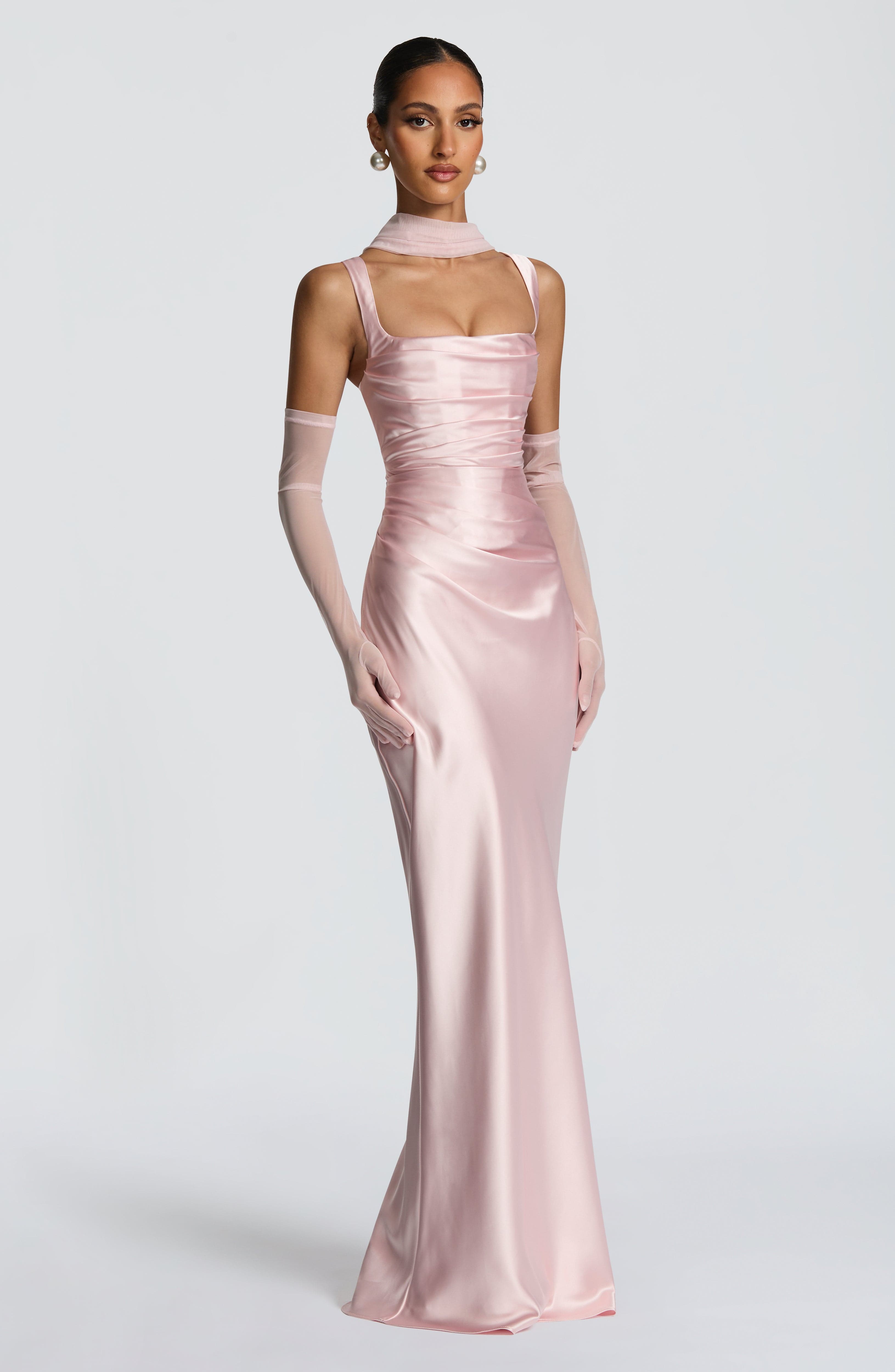 Calanthe Pembe Maxi Elbise