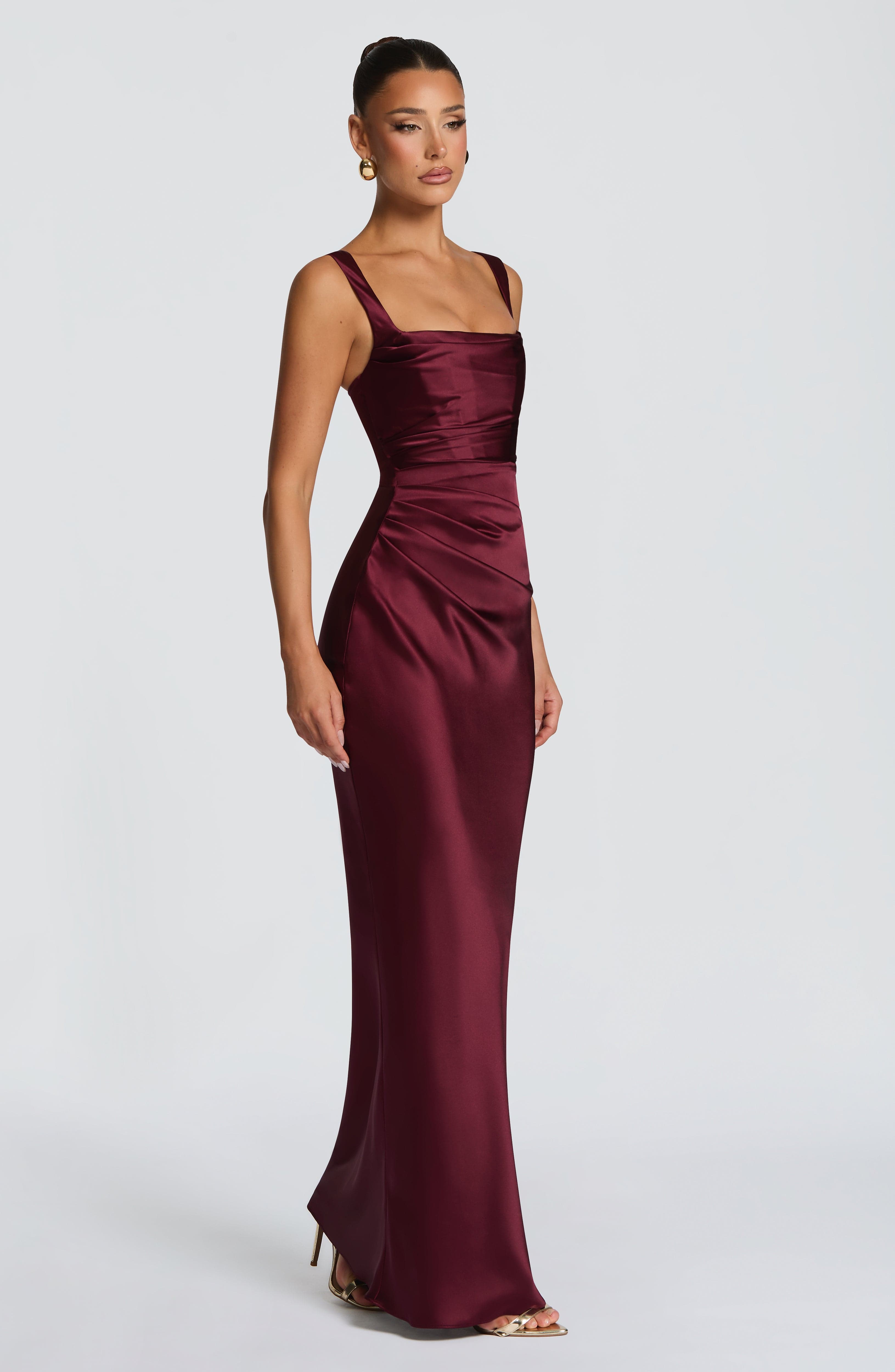 Calanthe Maxi Kiraz Elbise