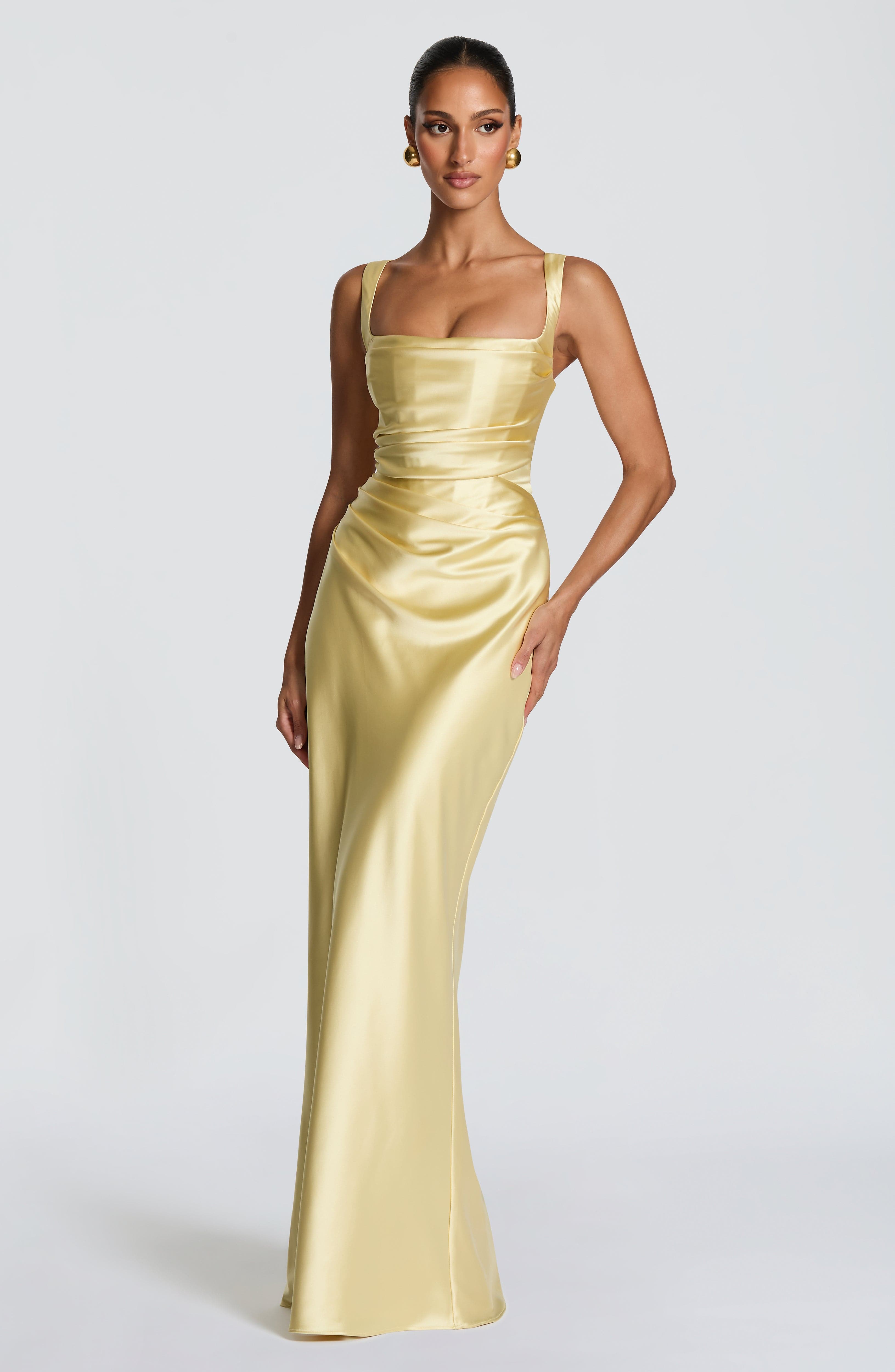 Calanthe Limon Maxi Elbise