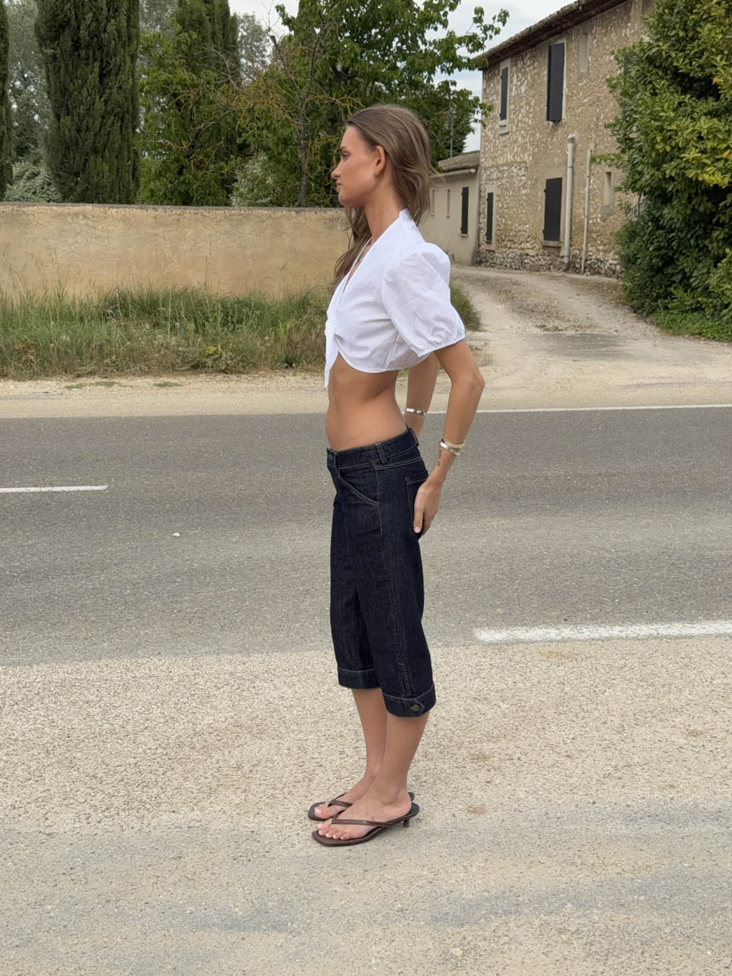 Alberita Mavi Capri Pantolon