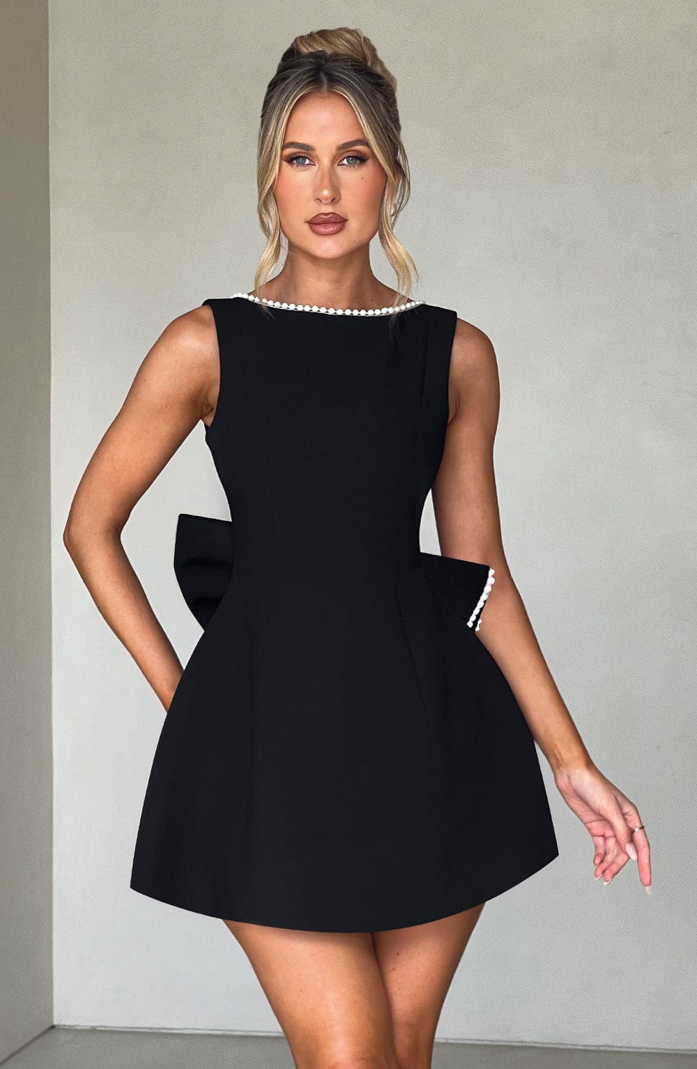 Carrie Mini Siyah Elbise