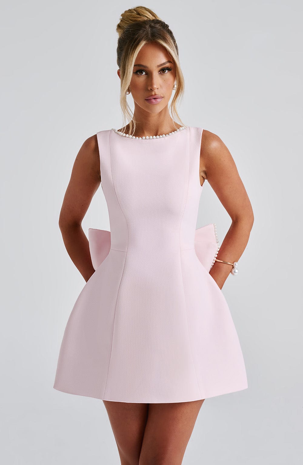 Carrie Mini Pembe Elbise