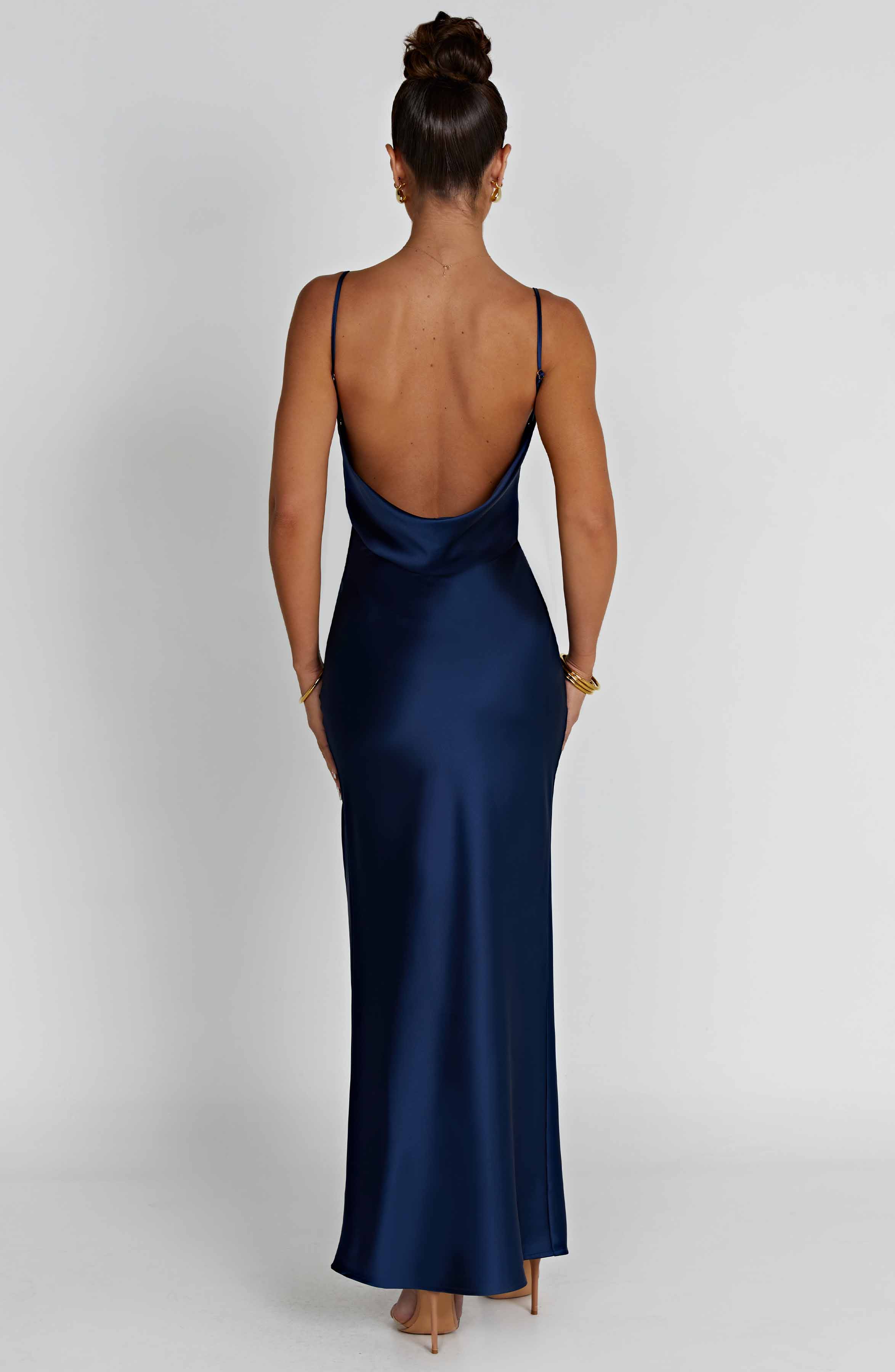 Celestina Lacivert Maxi Elbise
