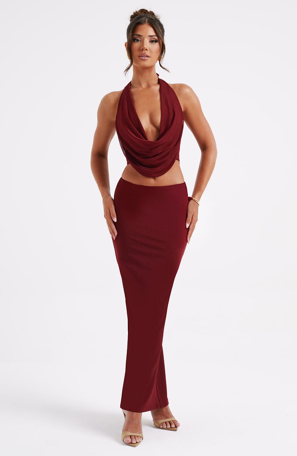 Bordo Chrishelle Maxi Etek