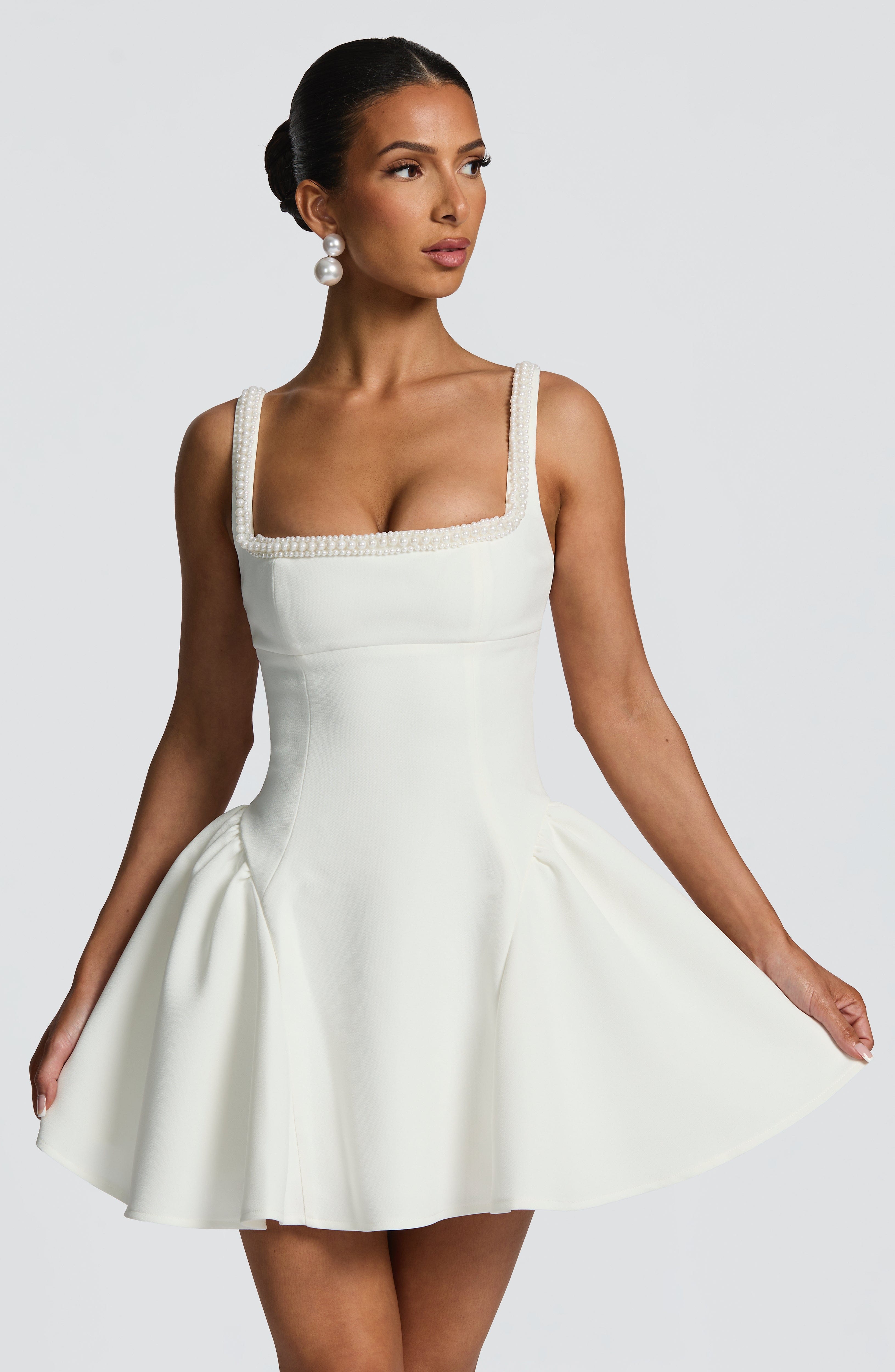 Christie Mini Krem Elbise