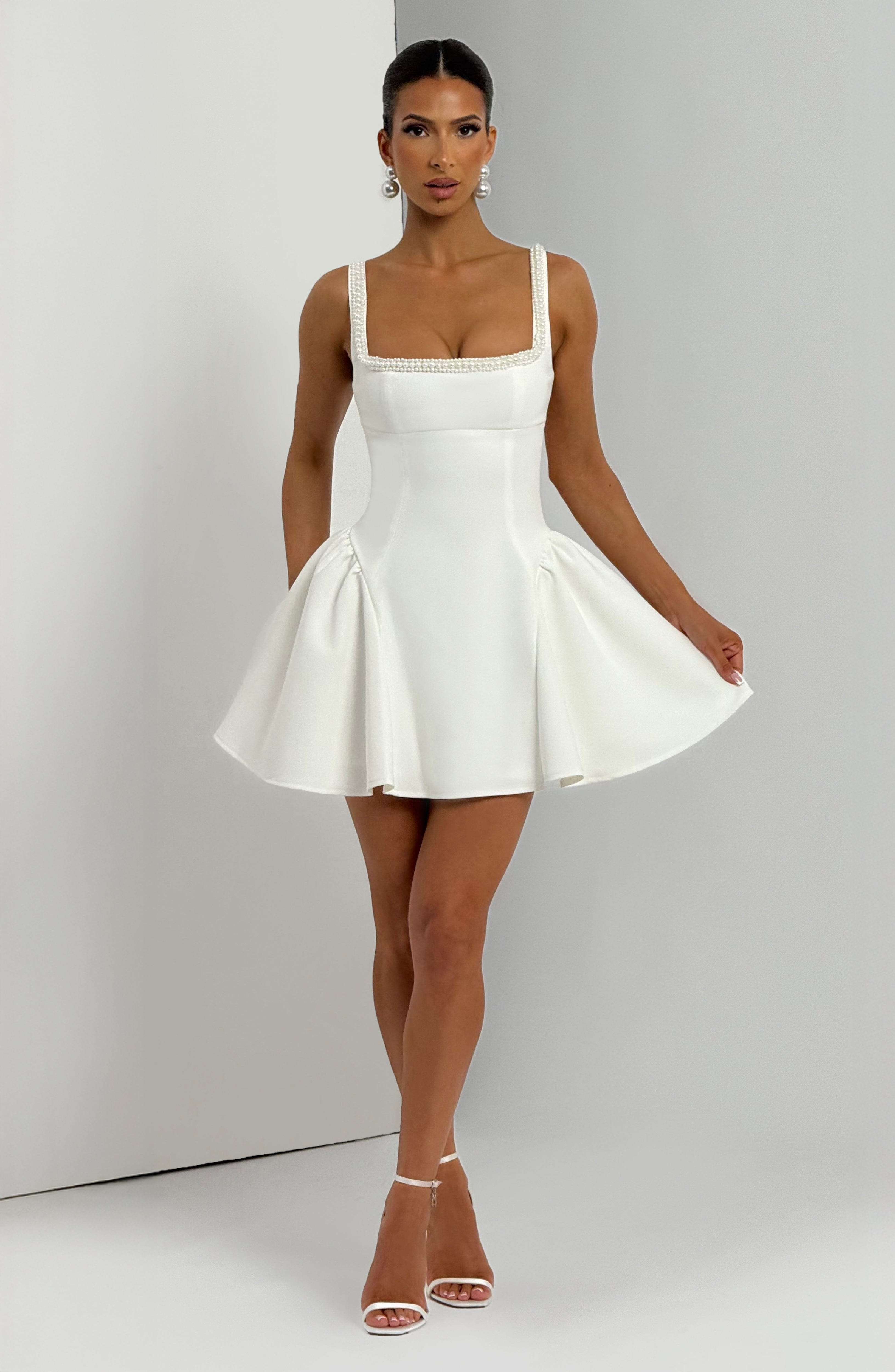 Christie Mini Krem Elbise