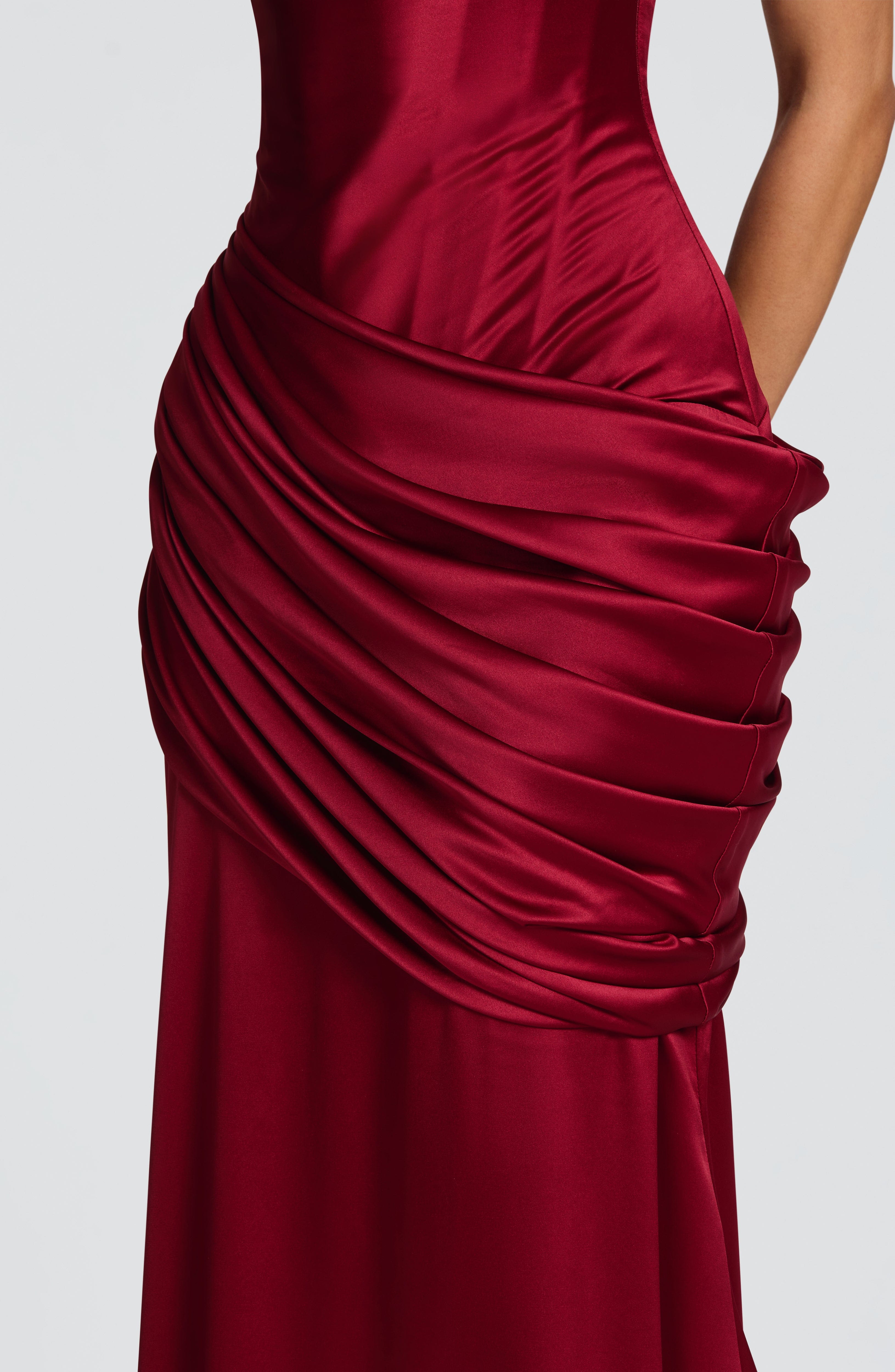 Connie Bordo Maxi Elbise