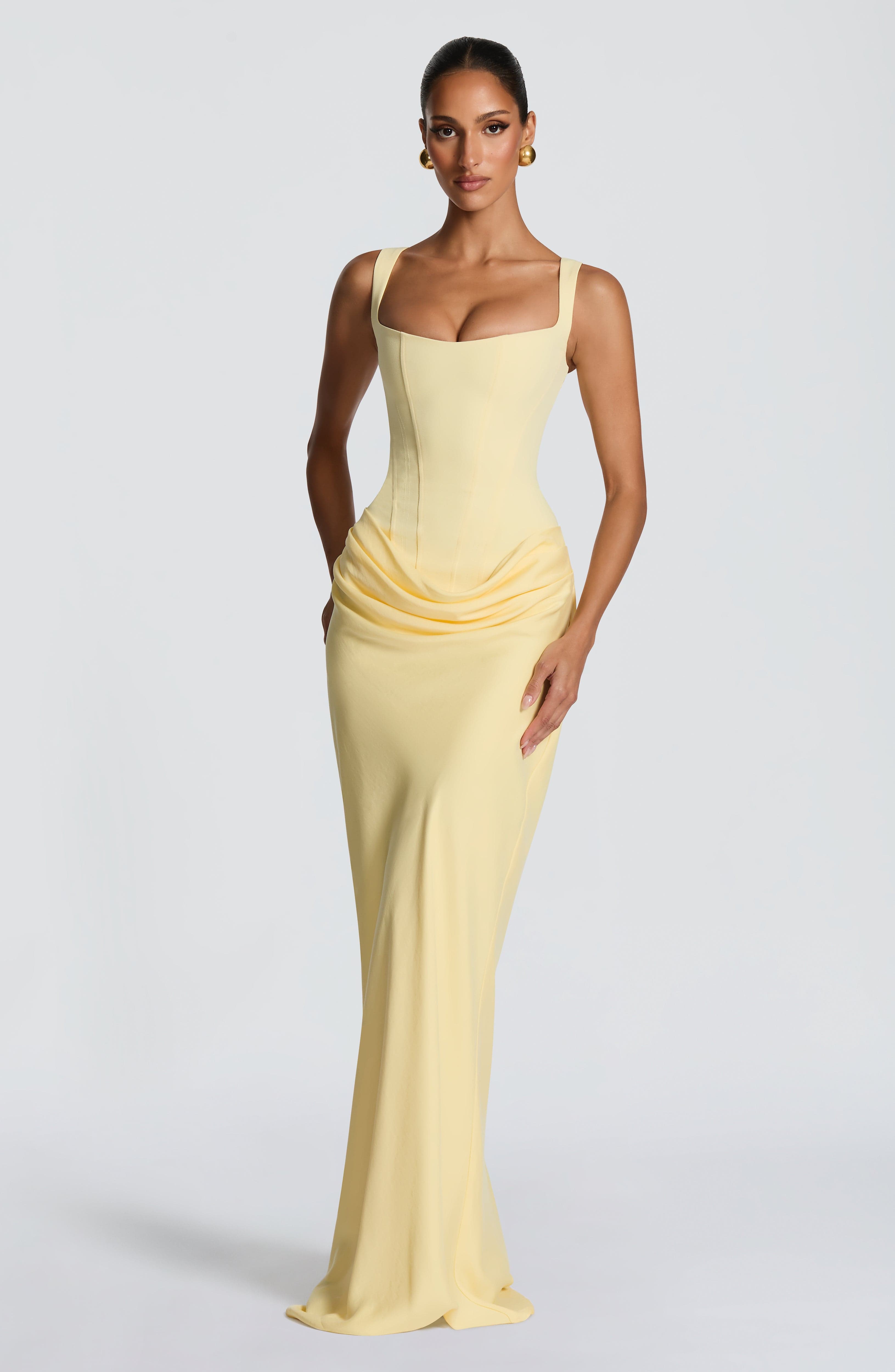 Yazlık Limon Cornelia Maxi Elbise