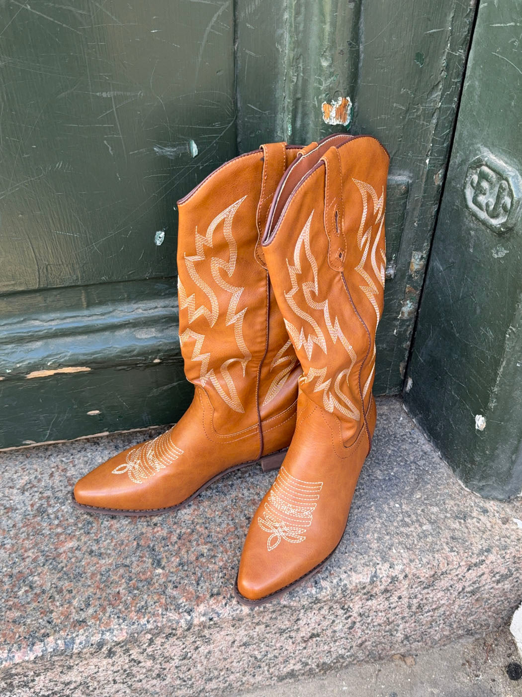 Cille Kahverengi Cowboy Botları