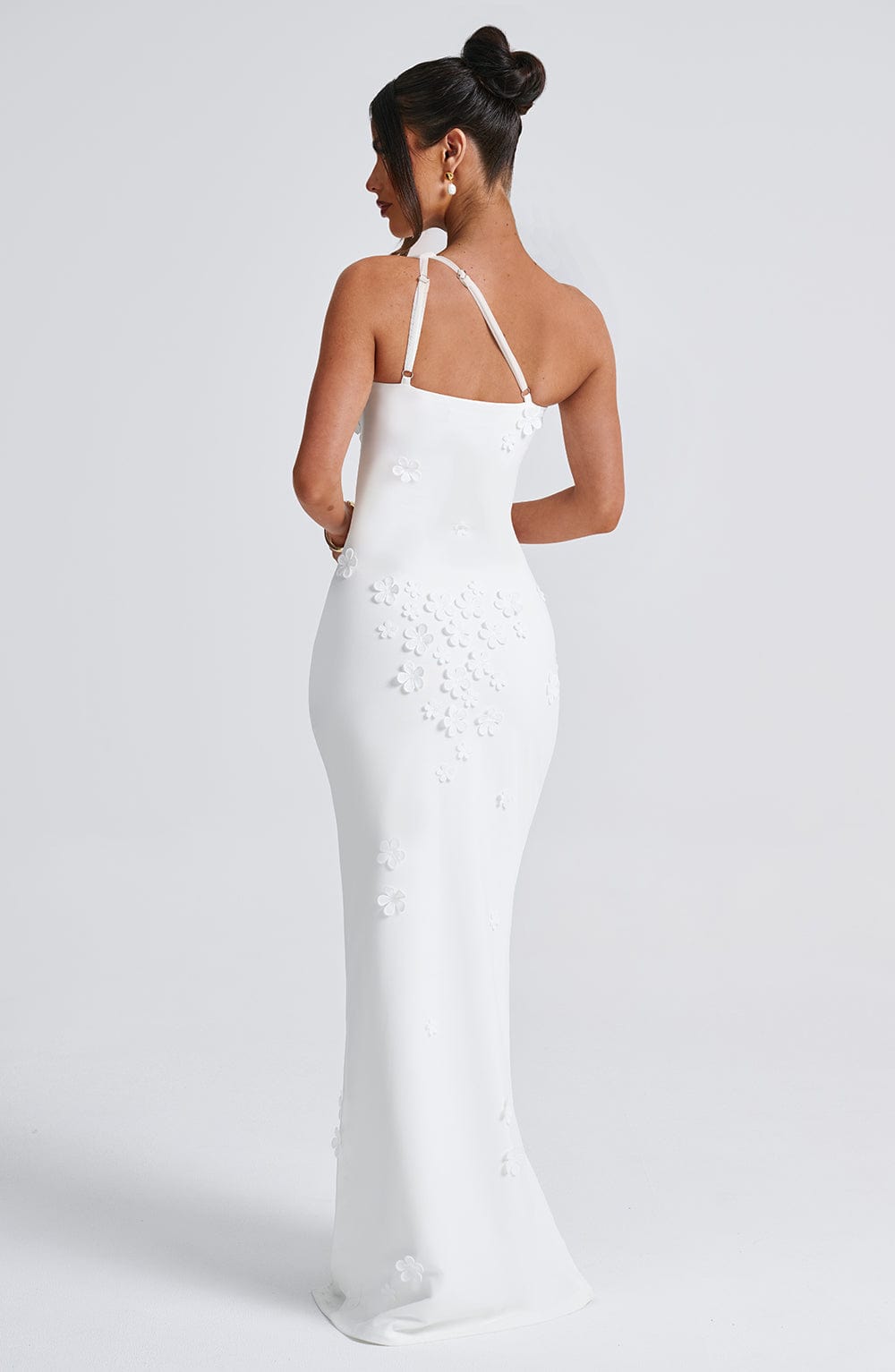 Cynthia Maxi Krem Elbise