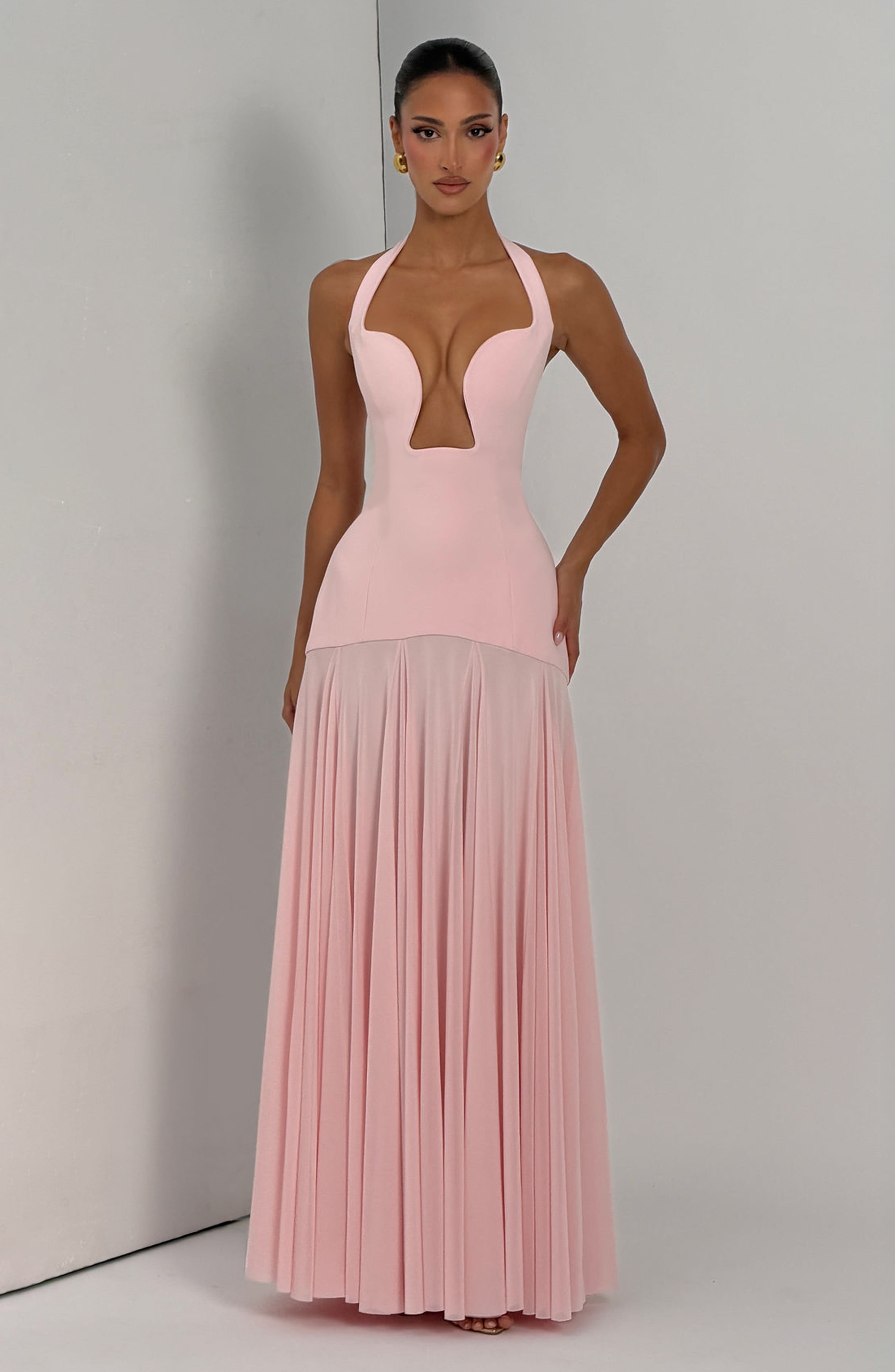 Cyrene Pembe Maxi Elbise