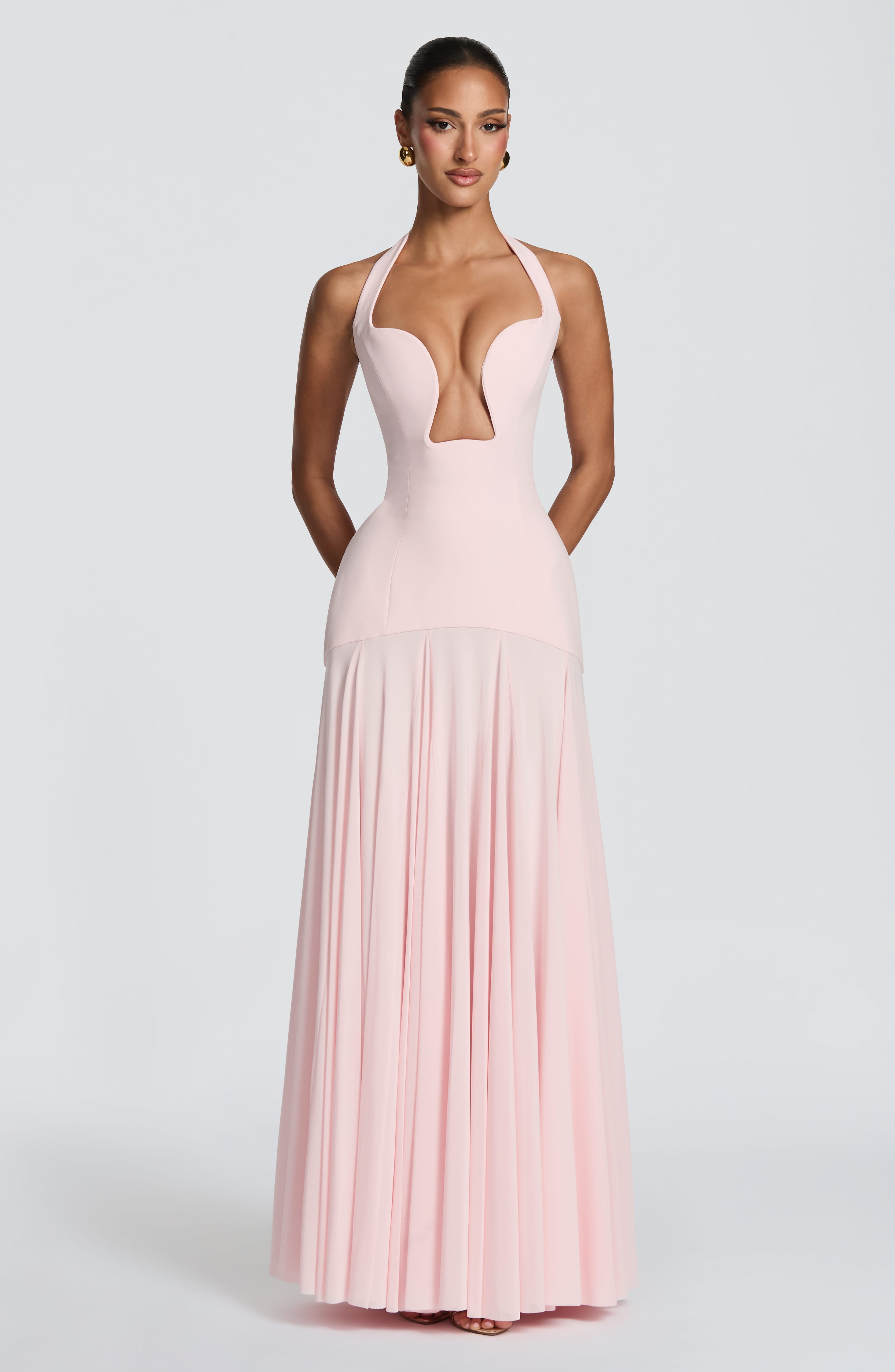 Cyrene Pembe Maxi Elbise