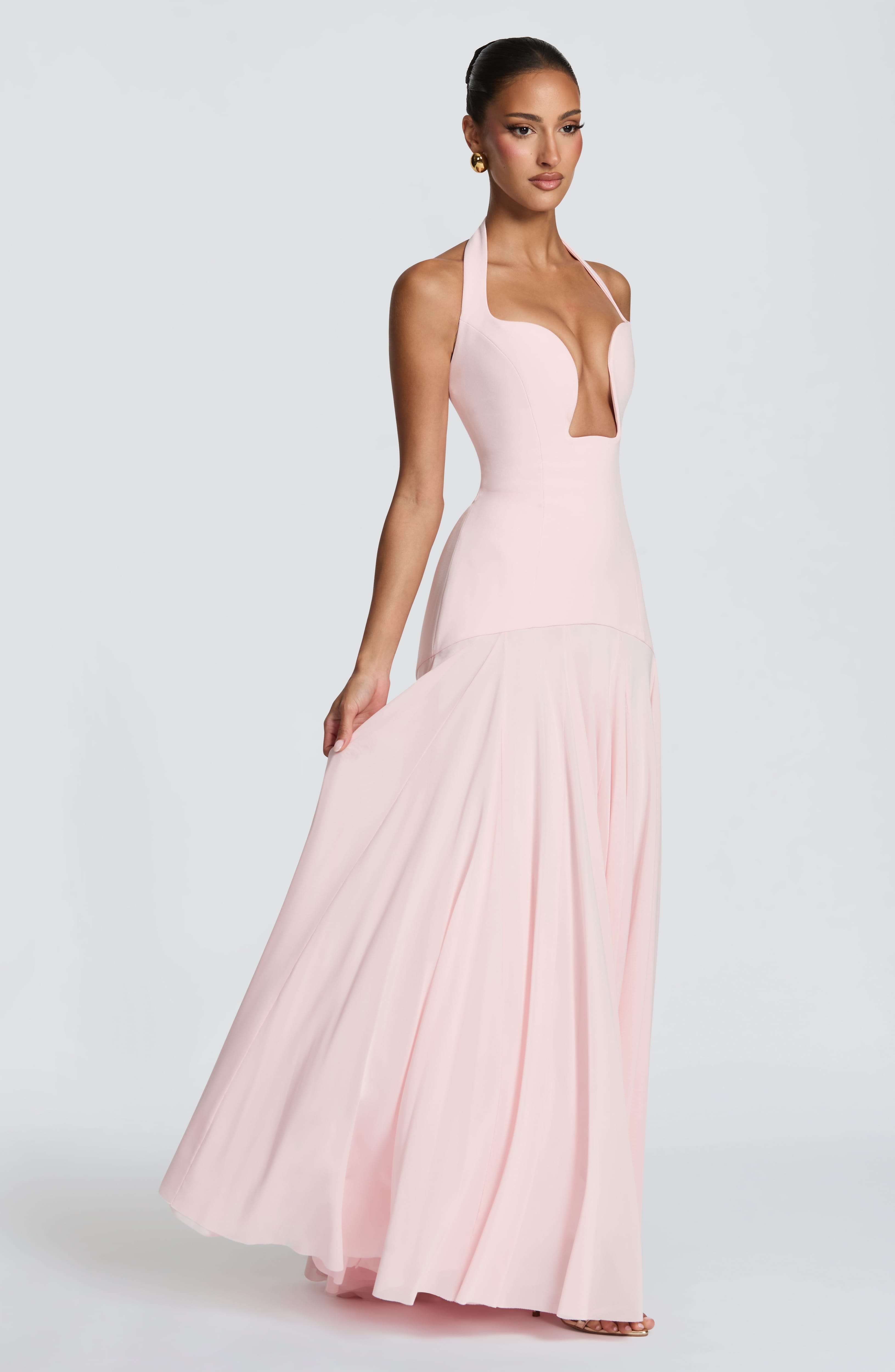 Cyrene Pembe Maxi Elbise
