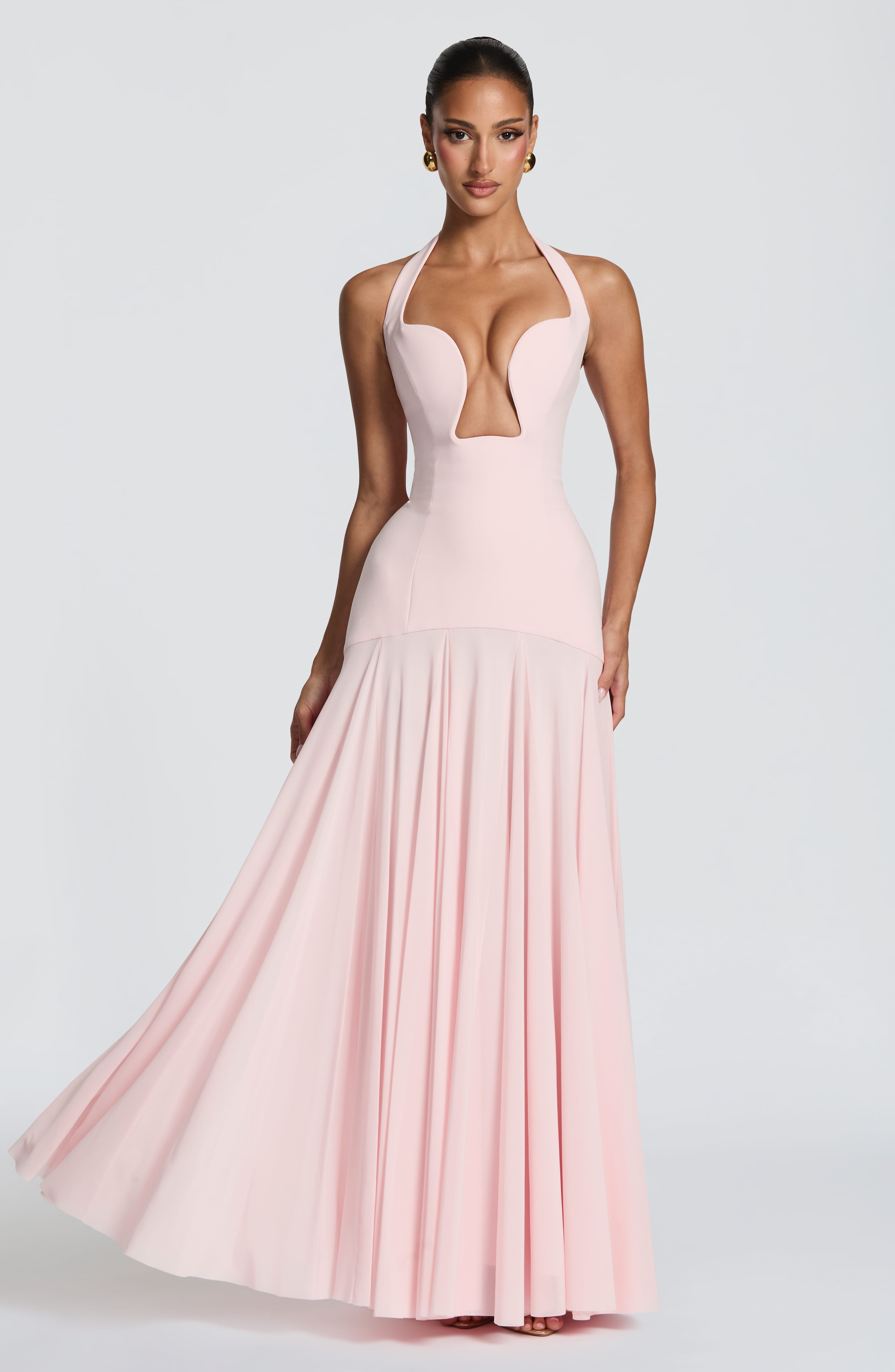 Cyrene Pembe Maxi Elbise