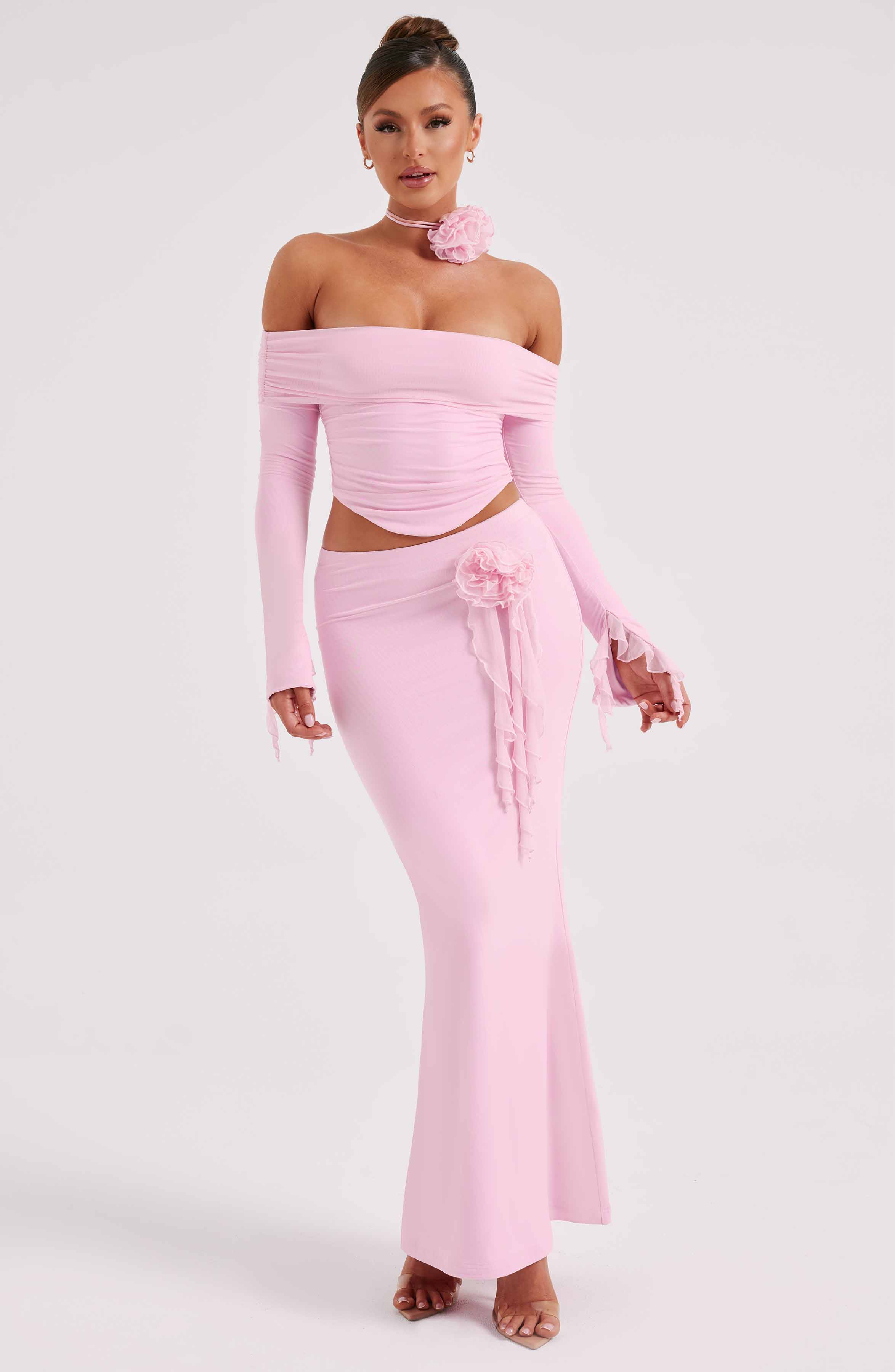 Deema Pembe Maxi Etek