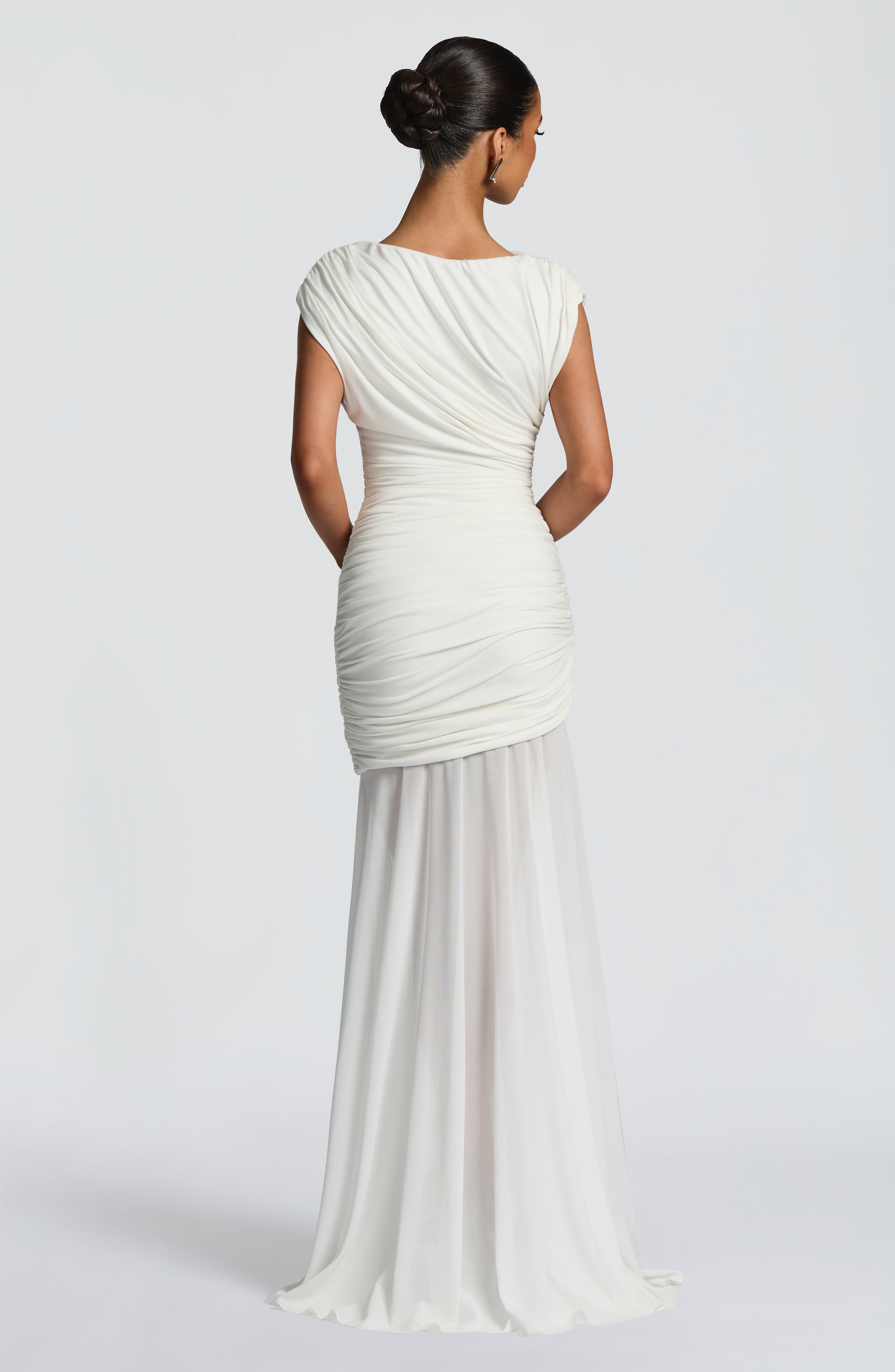 Demelza Maxi Krem Elbise