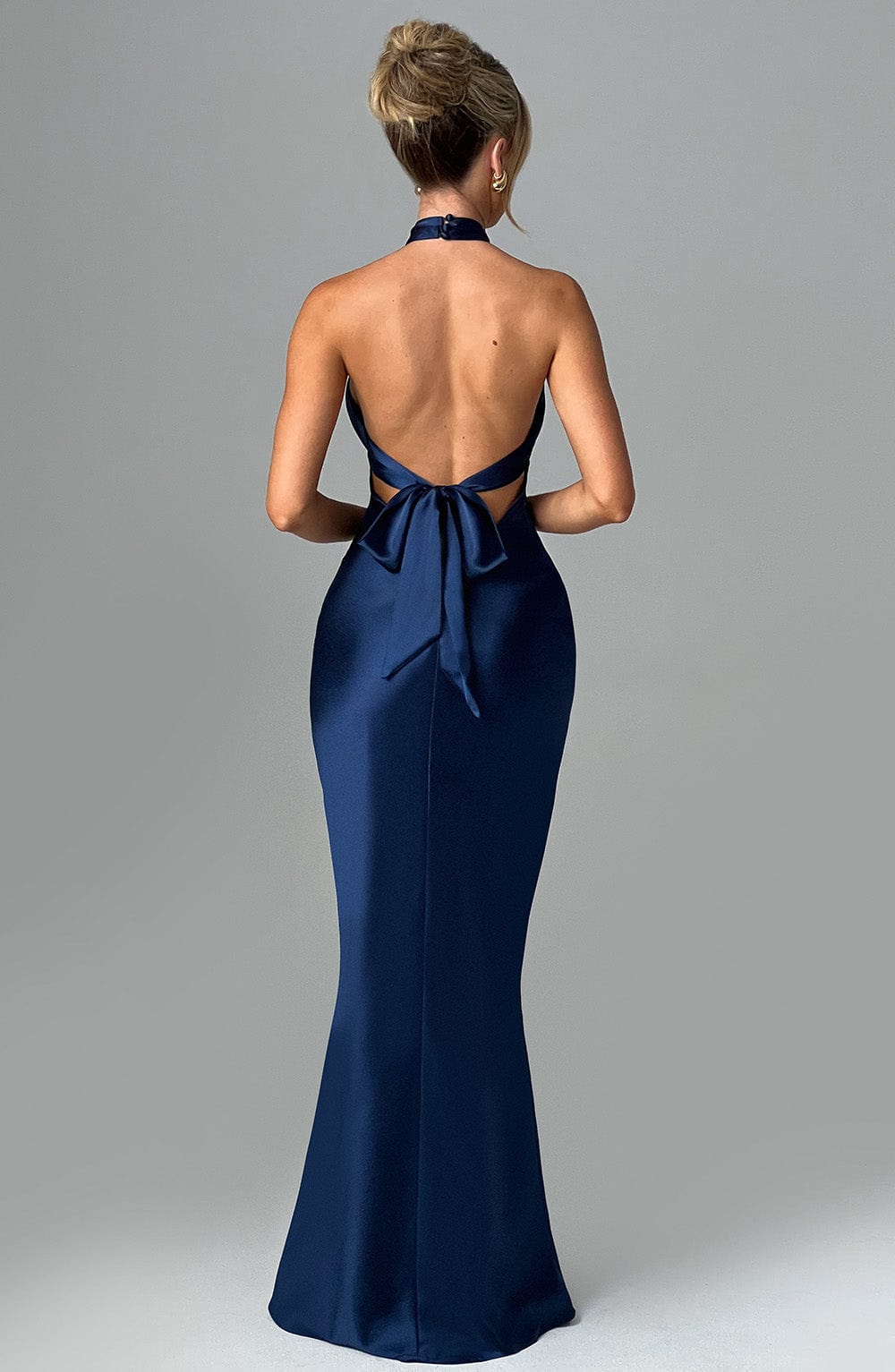 Dimitra Lacivert Maxi Elbise