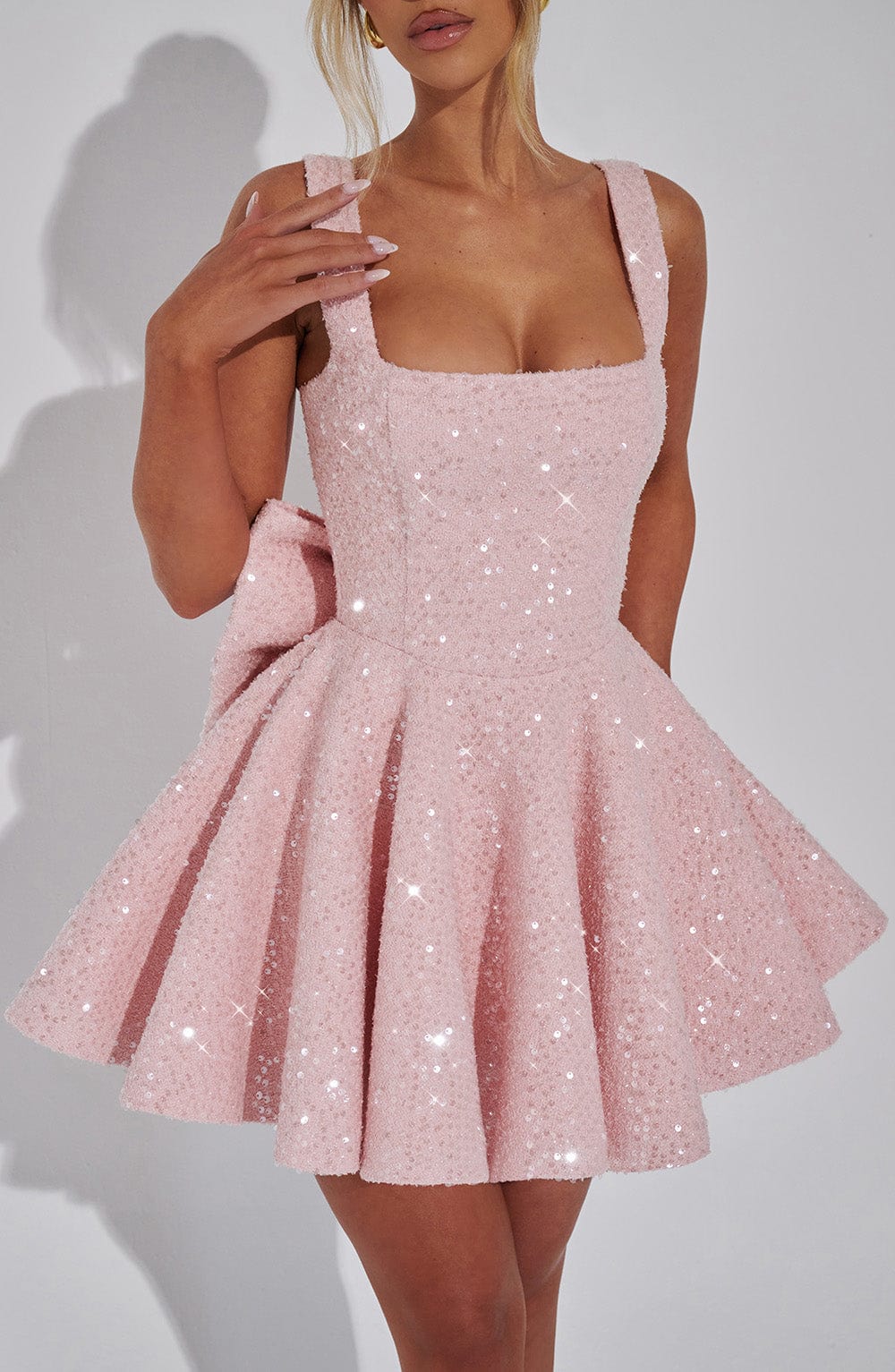 Pembe Dorothy Mini Elbise