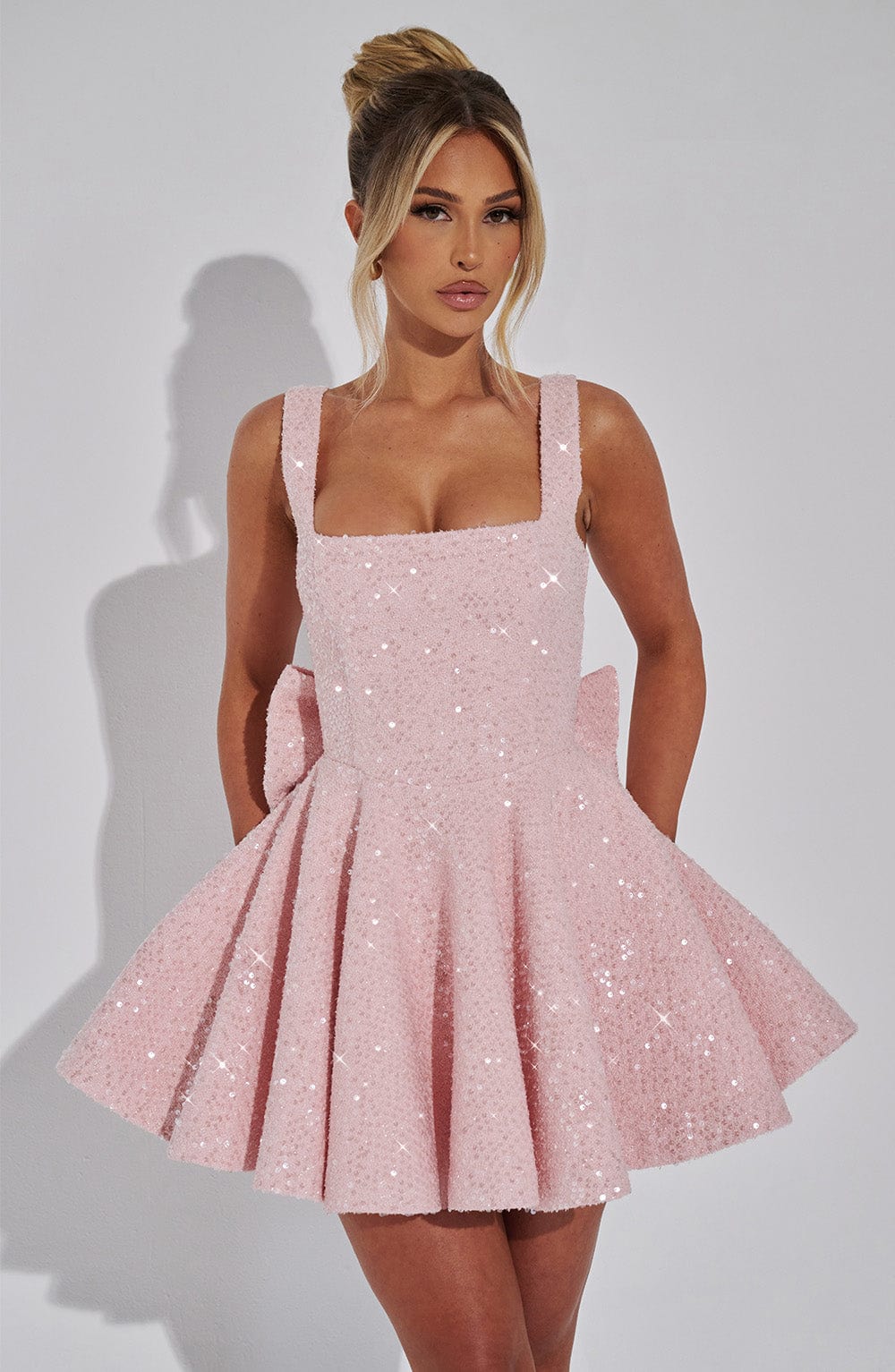 Pembe Dorothy Mini Elbise
