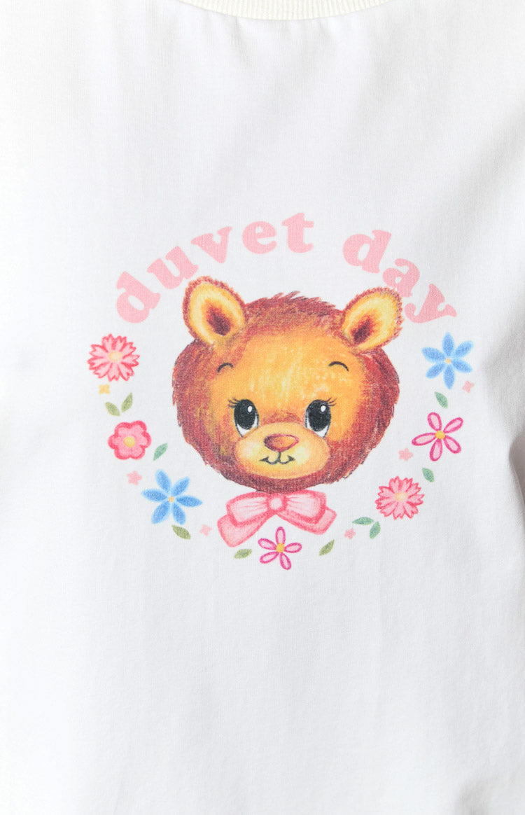 Beyaz Duvet Tişört