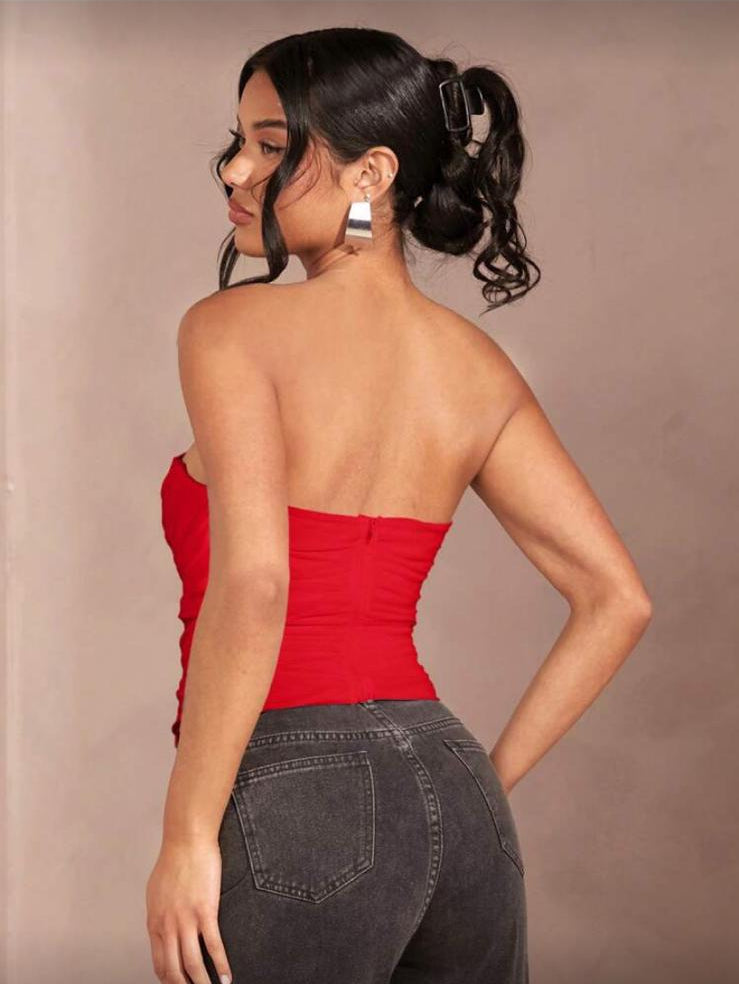 Drapiertes Corsagen Top