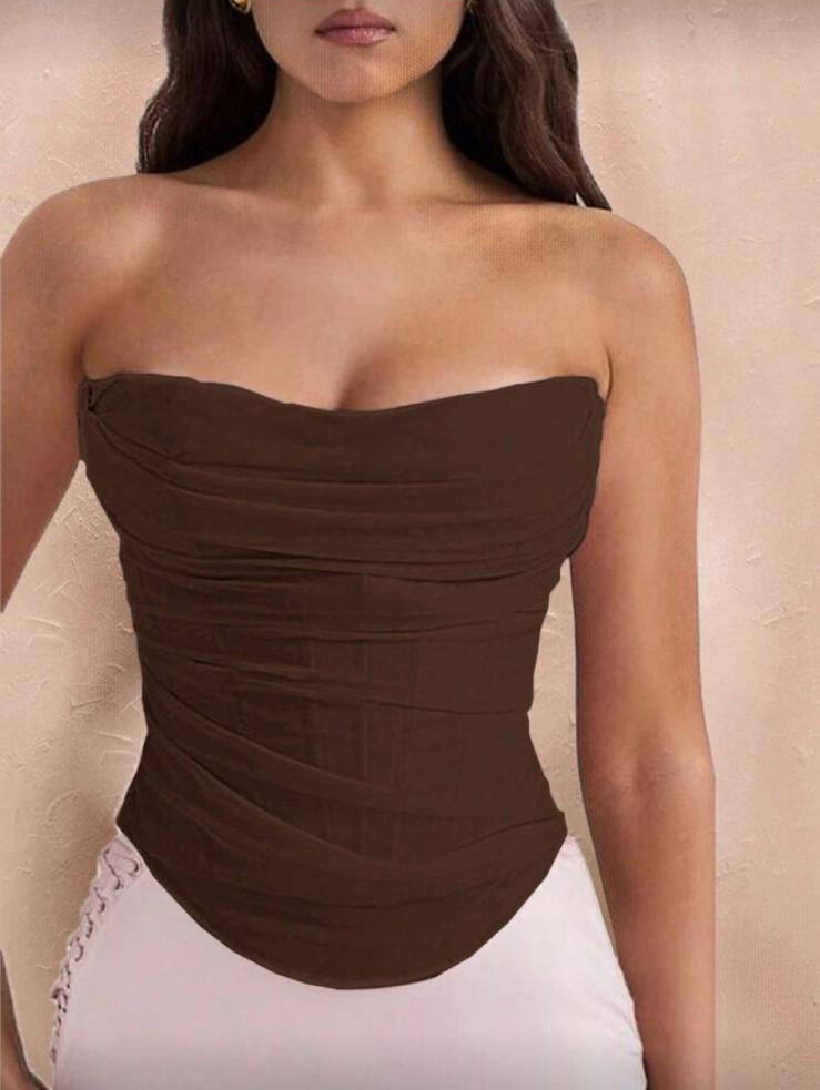 Drapiertes Corsagen Top