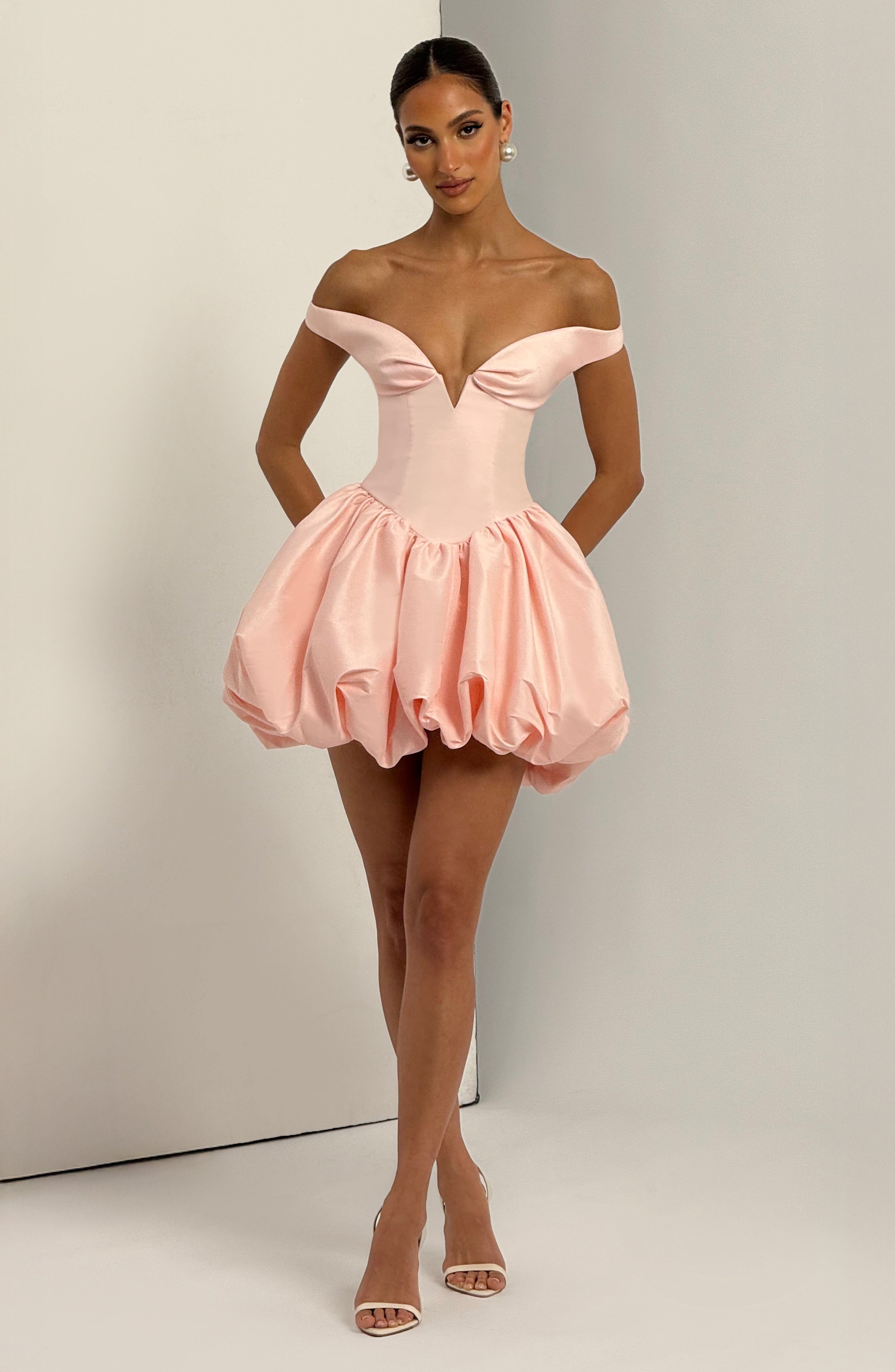 Pembe Eileen Mini Elbise