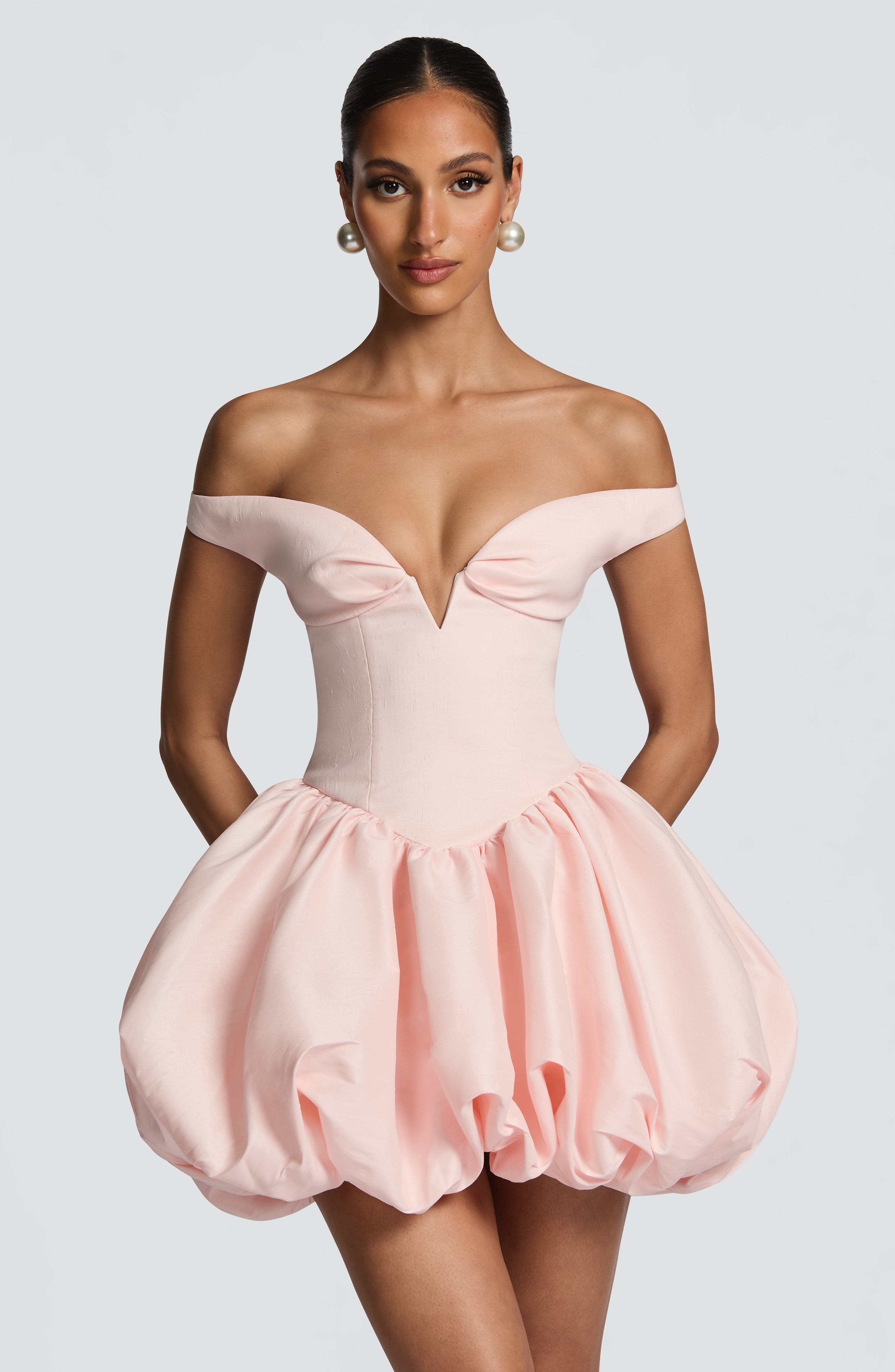 Pembe Eileen Mini Elbise