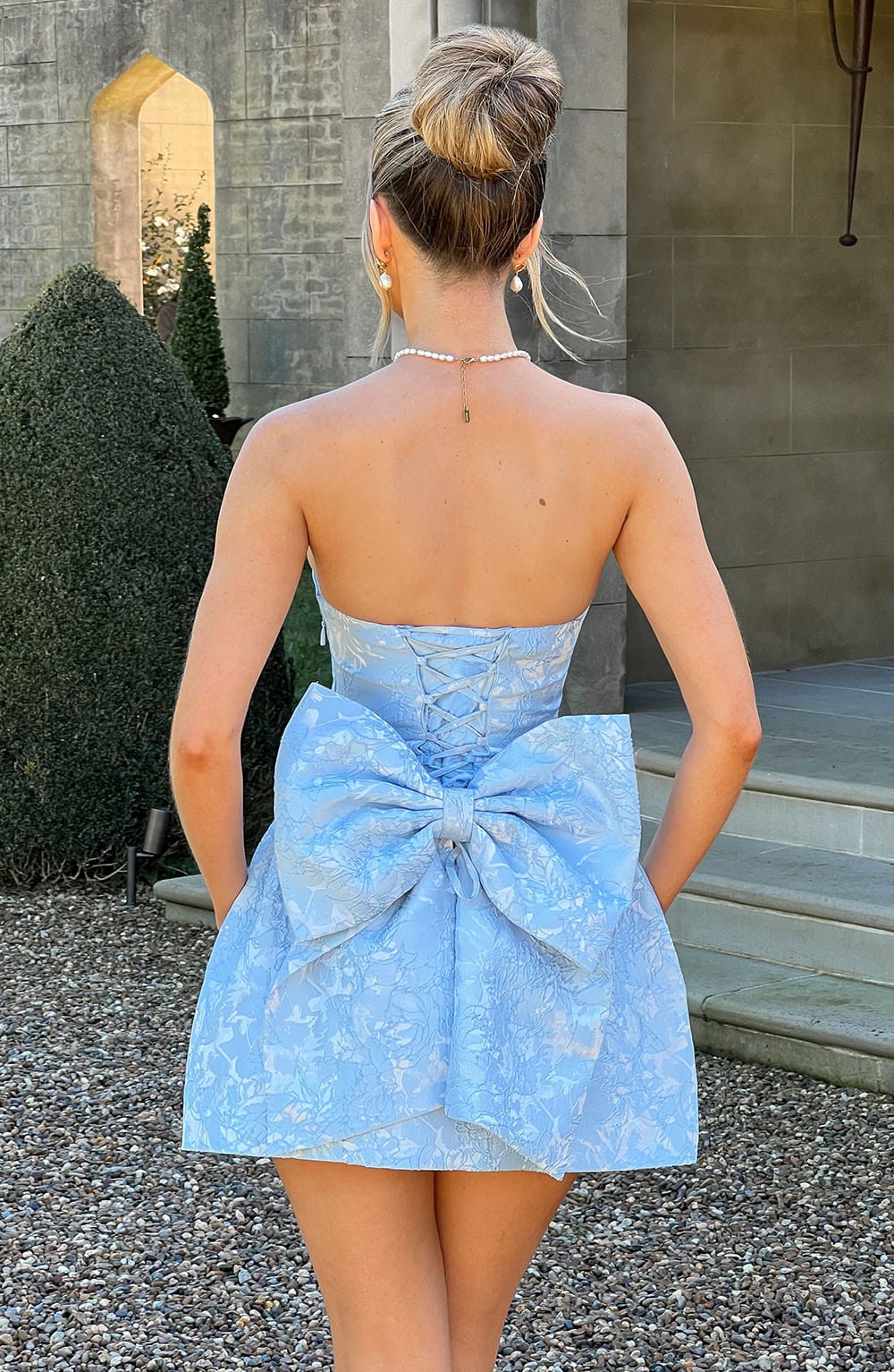 Elenora Mavi Mini Elbise