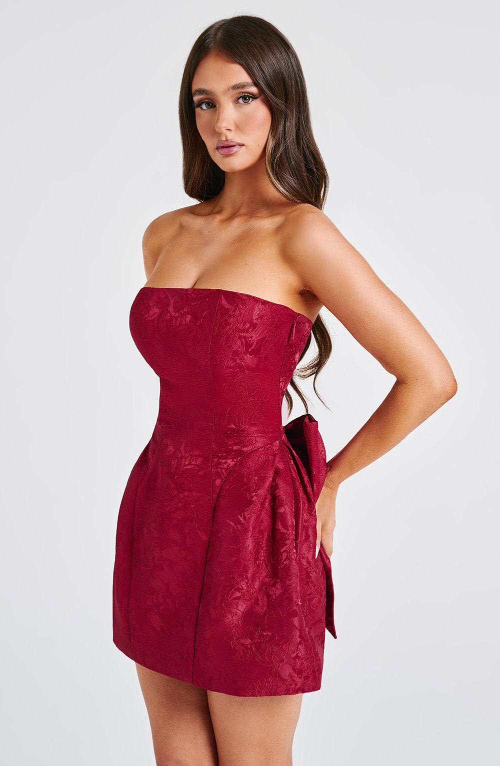 Kırmızı Elenora Mini Elbise