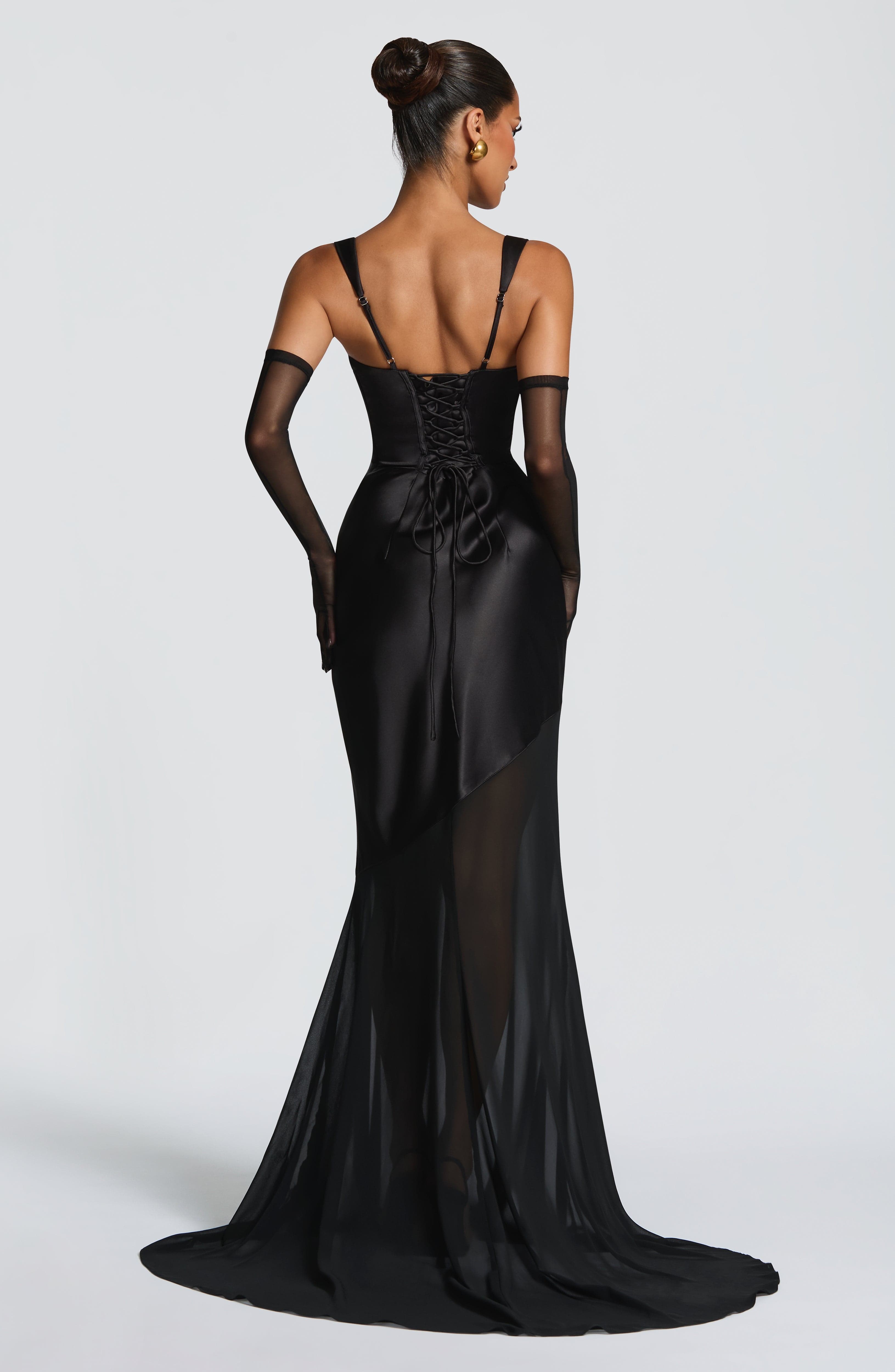 Eliza Siyah Maxi Elbise
