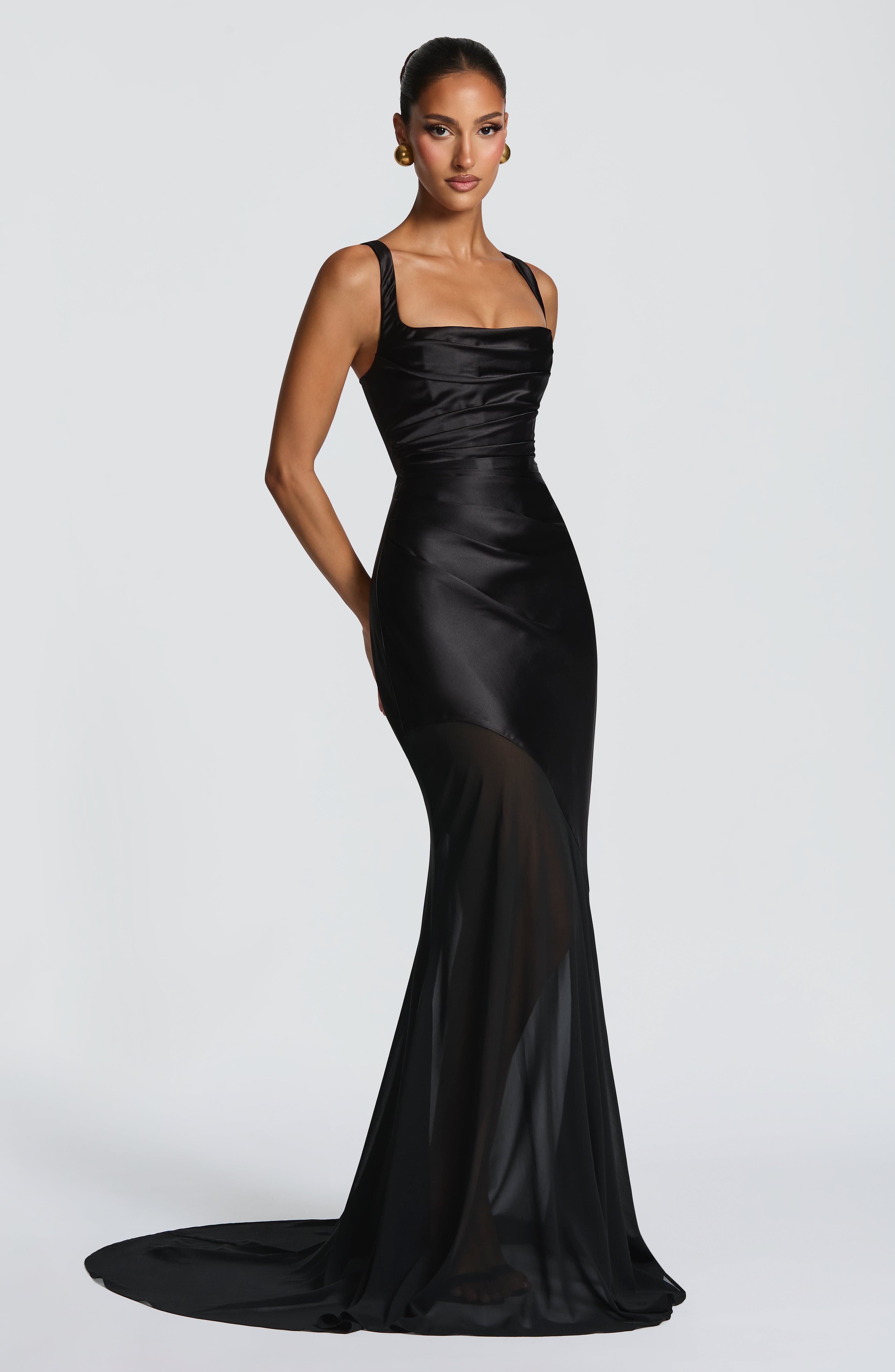 Eliza Siyah Maxi Elbise