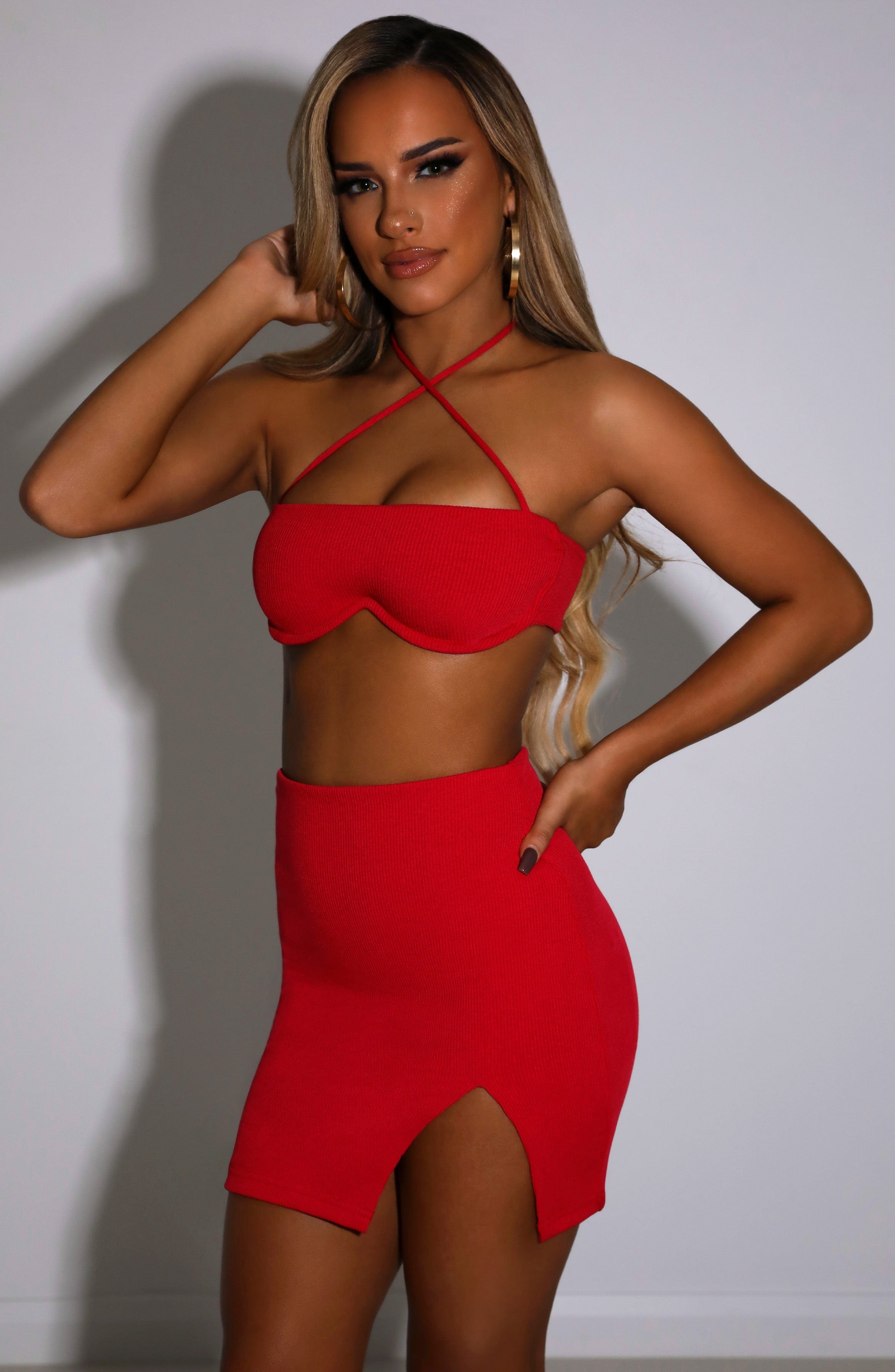 Eliza Kırmızı Mini Etek