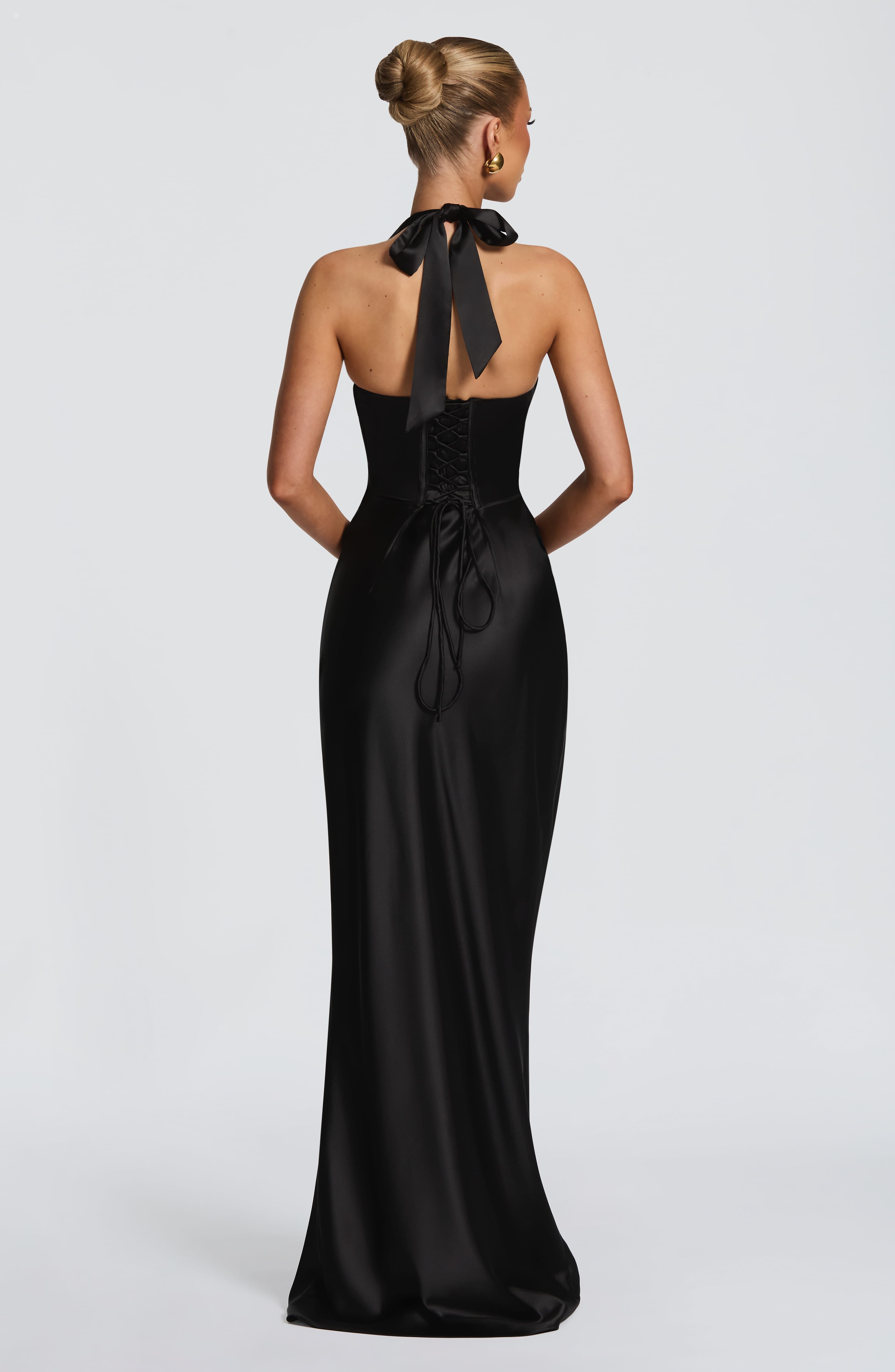 Elowen Siyah Maxi Elbise