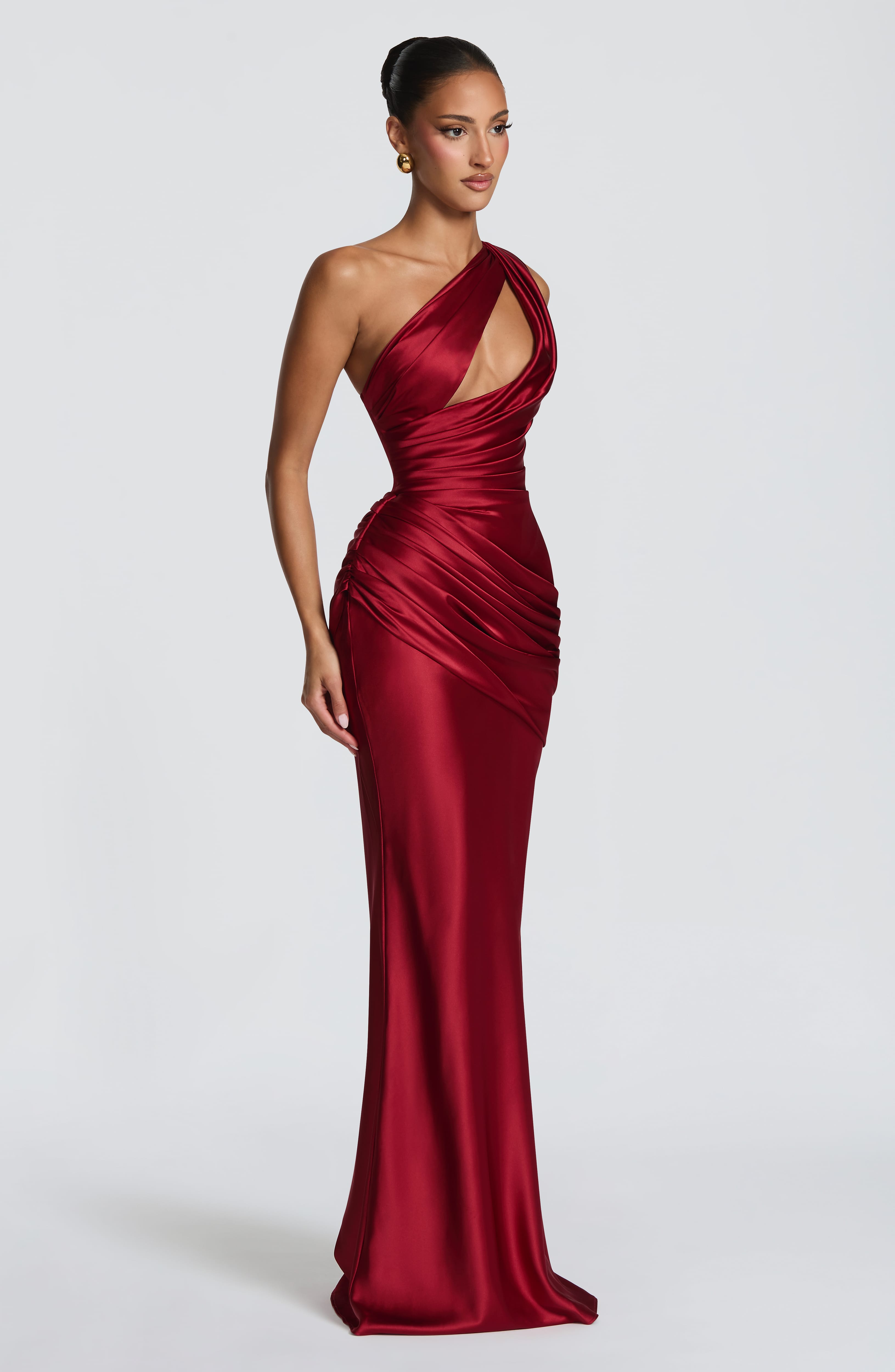 Emina Maxi Elbise – Koyu Kırmızı