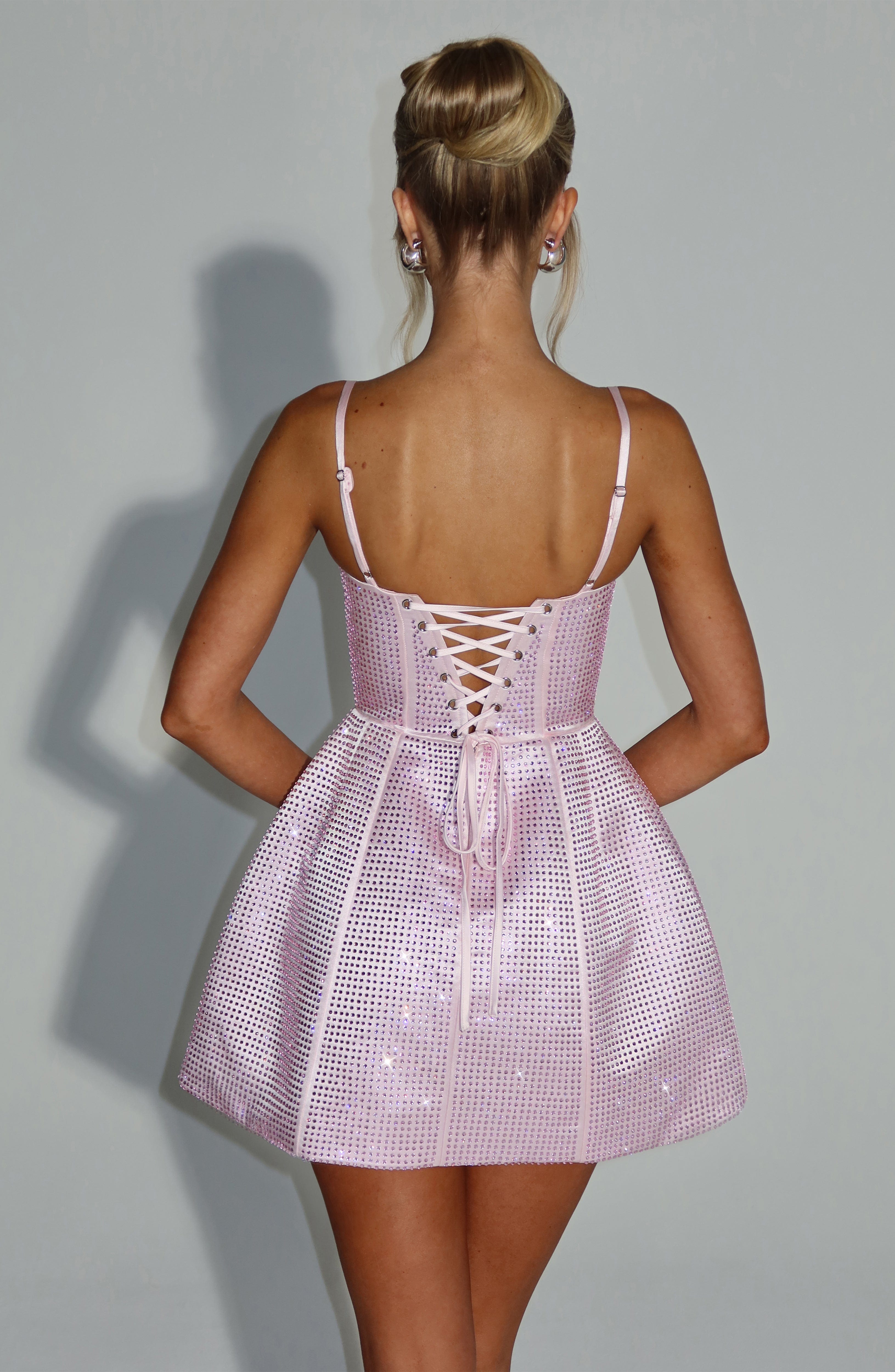 Emma Mini Pembe Elbise